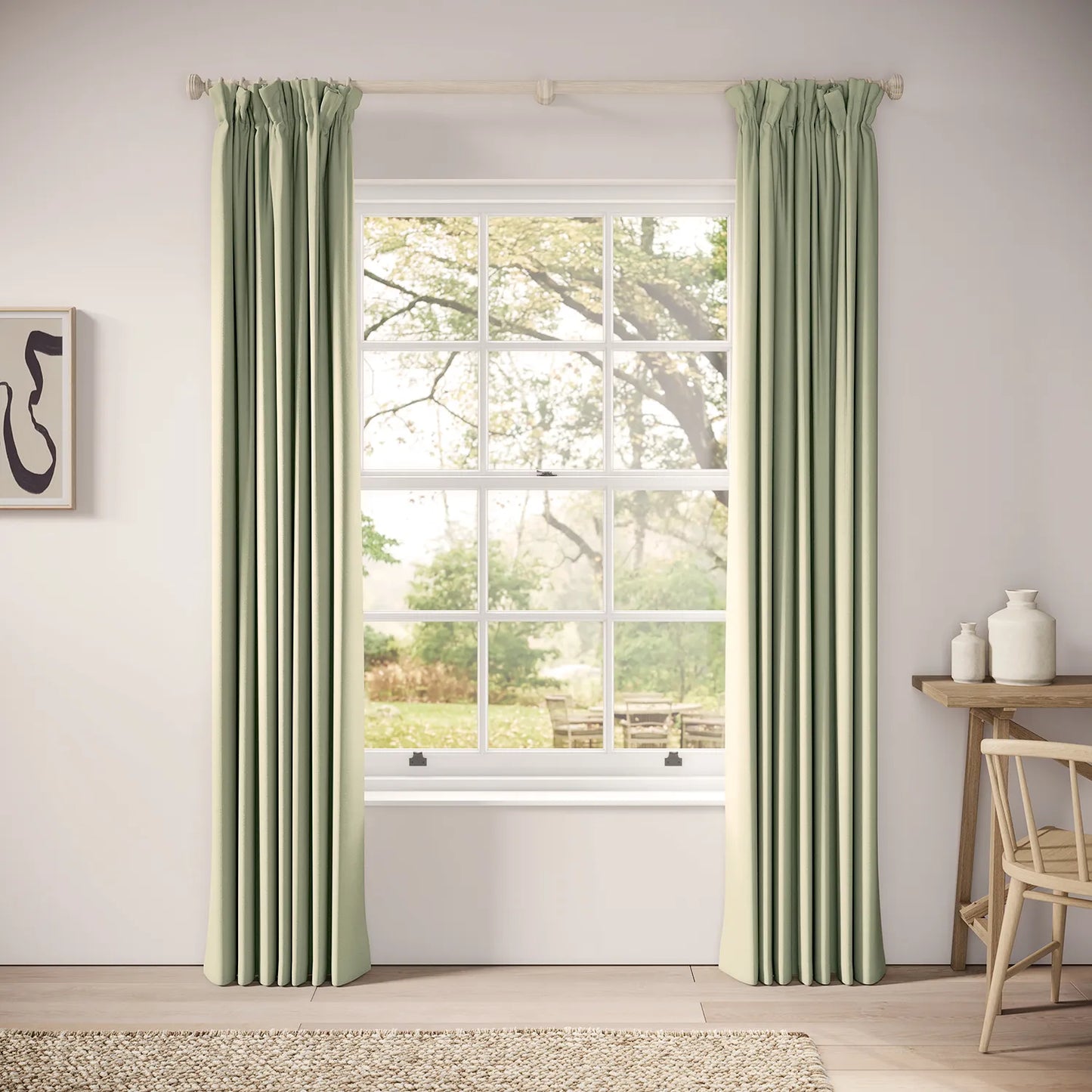 Veg Patch Curtains - Linen Blend - Mint Julep