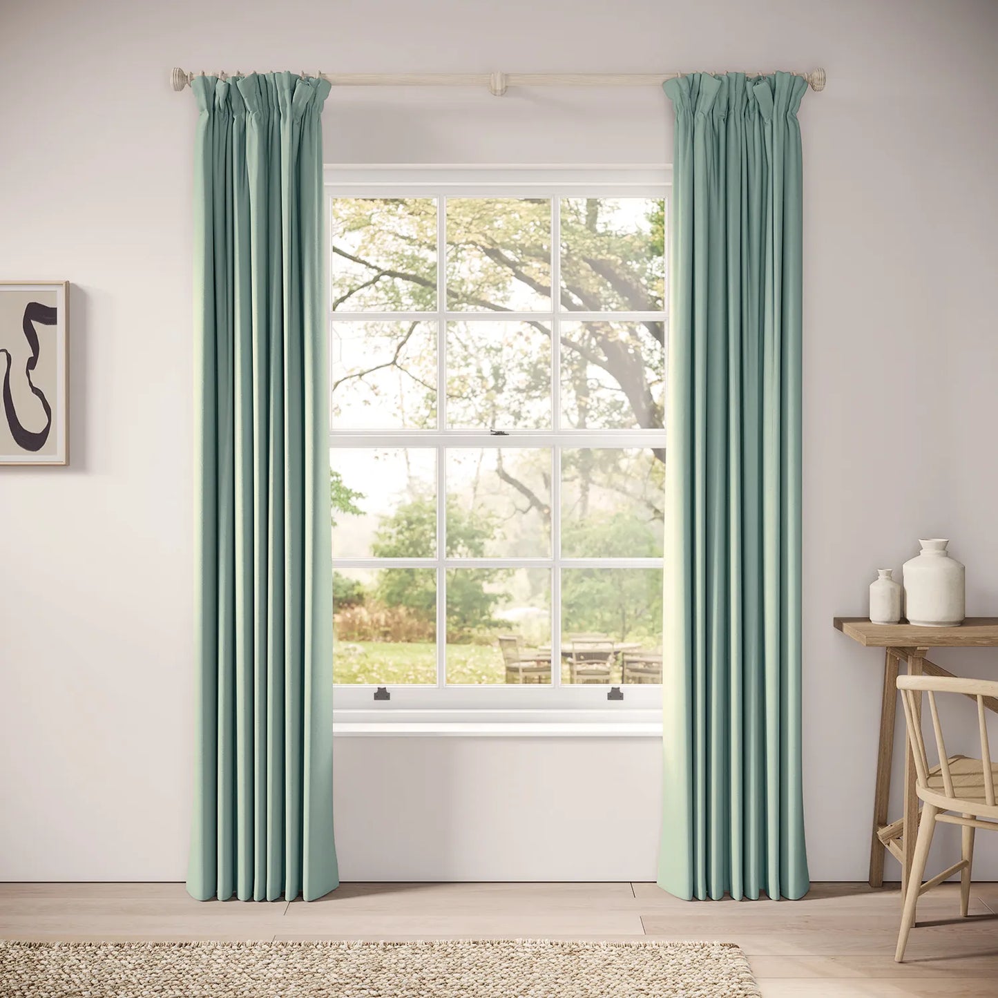 Veg Patch Curtains - Linen Blend - Rockpool
