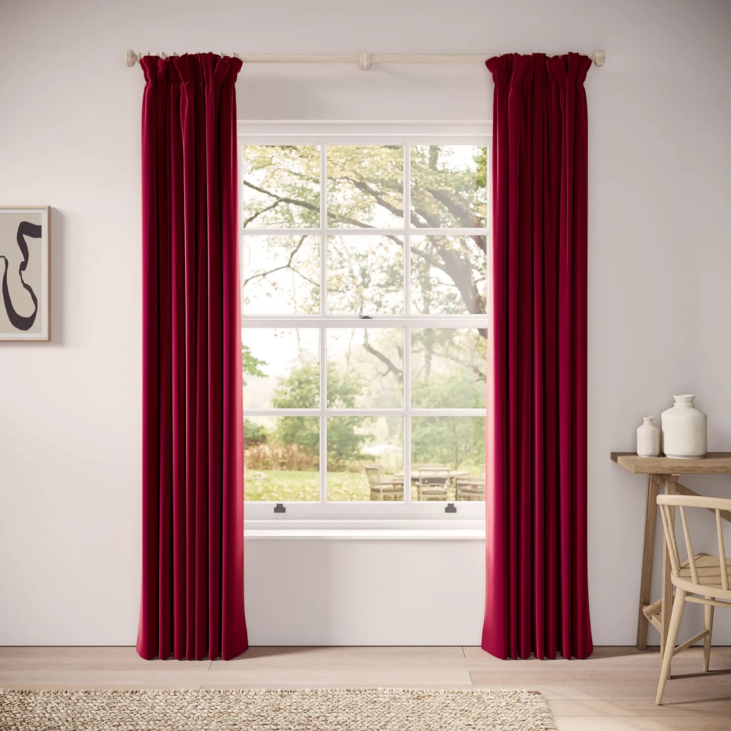 Veg Patch Curtains - Soft Velvet - Ruby Tuesday