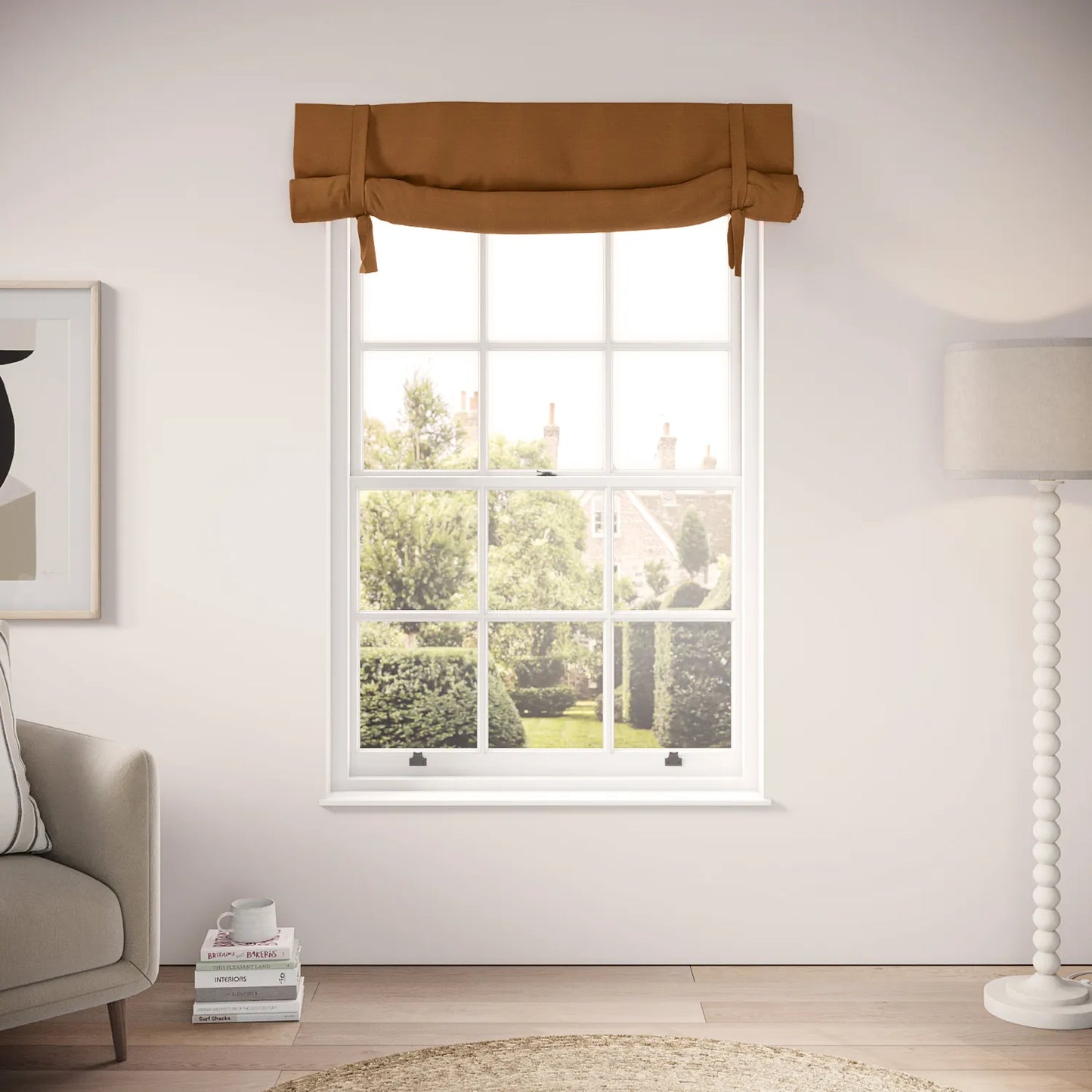 Agnetha Blind - Pure Linen - Sussex Sunset