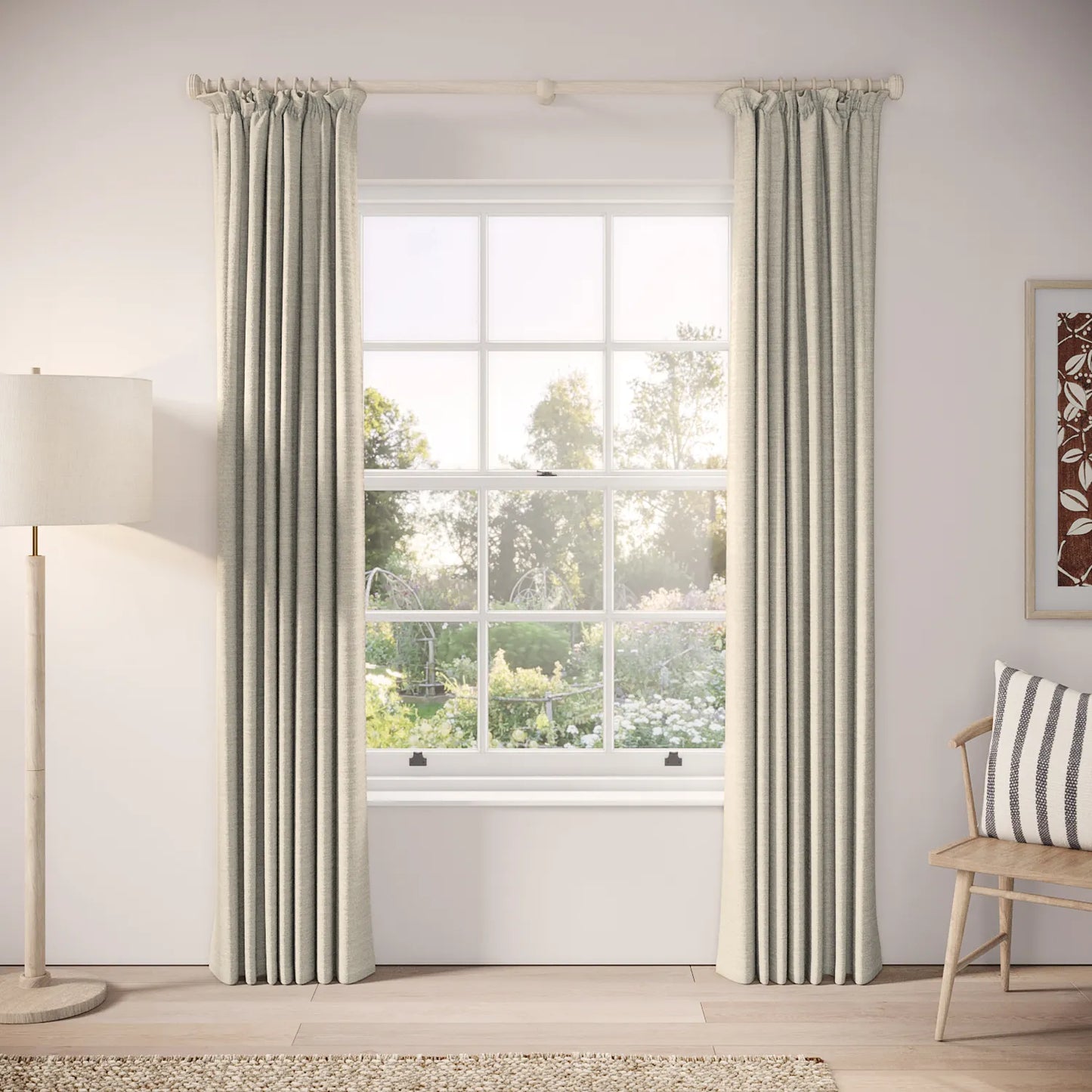 Cwtch Curtains - Eco Boucle - Pebblish
