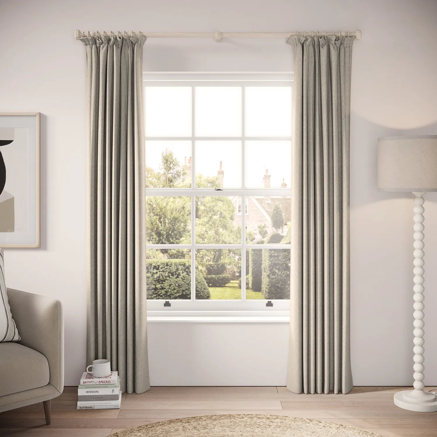 Cwtch Curtains - House Fabric - Cuckoo