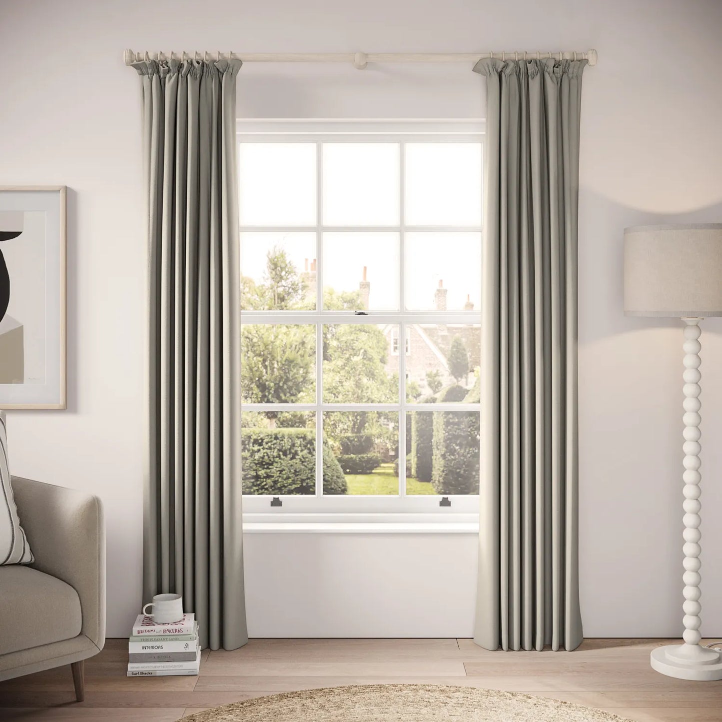 Cwtch Curtains - Linen Blend - Simmer