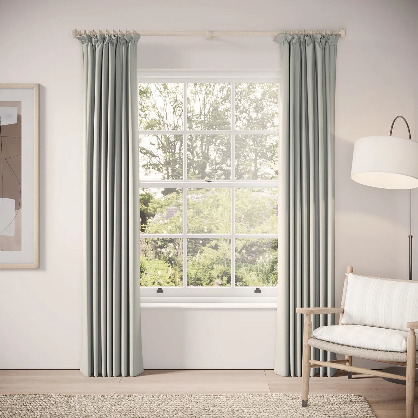 Cwtch Curtains - Linen Blend - Villa Blue