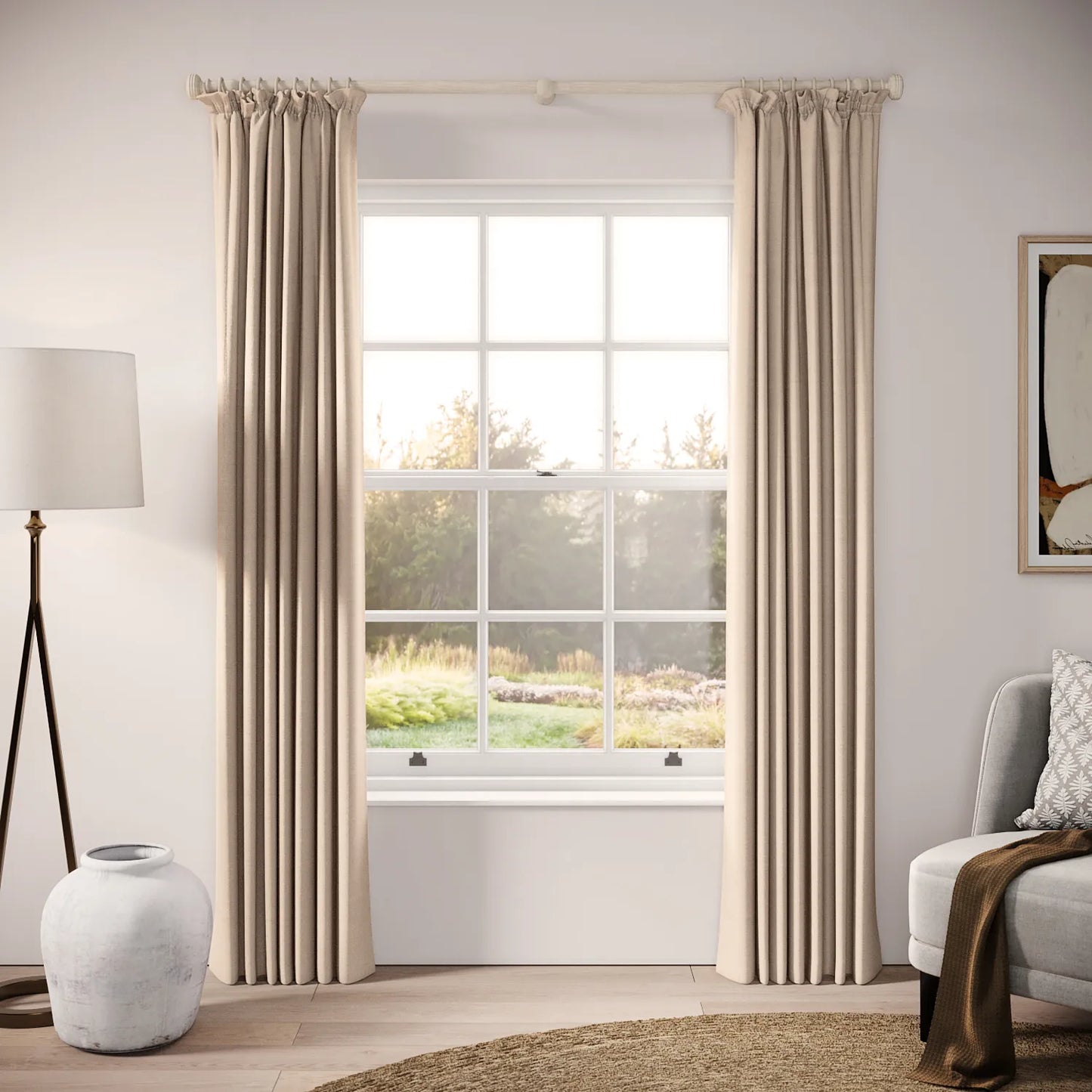 Cwtch Curtains - Pure Linen - Conch