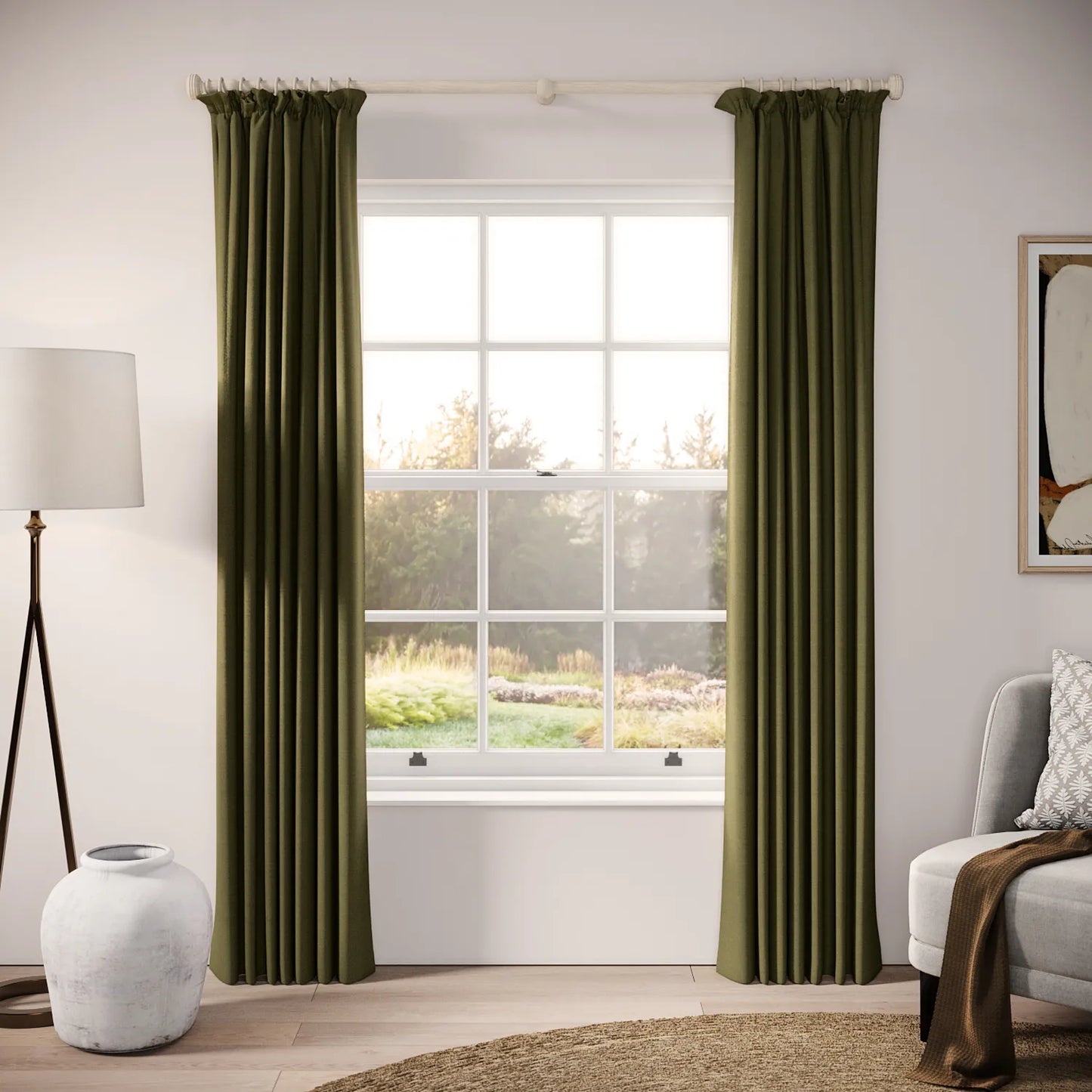 Cwtch Curtains - Pure Linen - Mossify