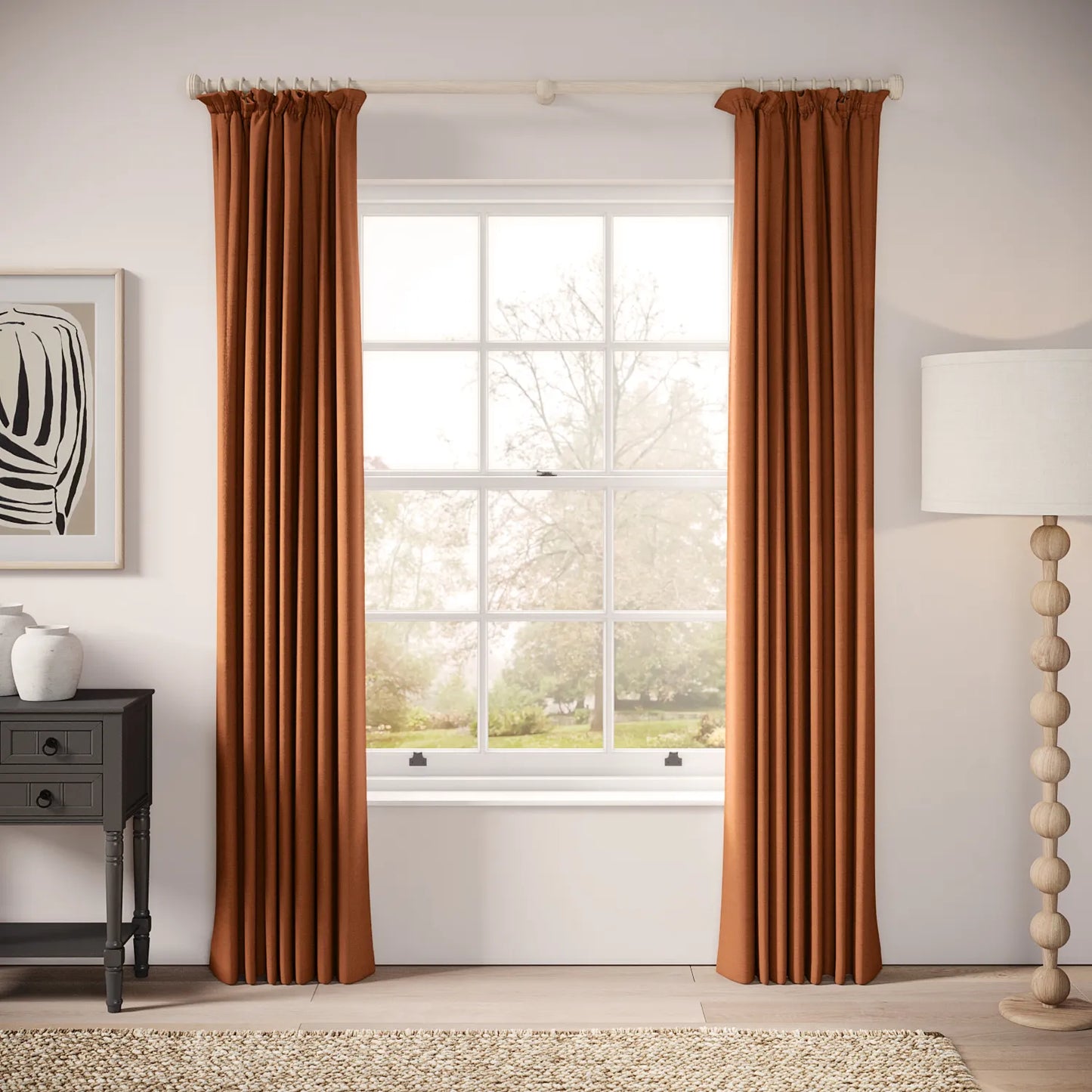 Cwtch Curtains - Pure Linen - Rusty Bucket