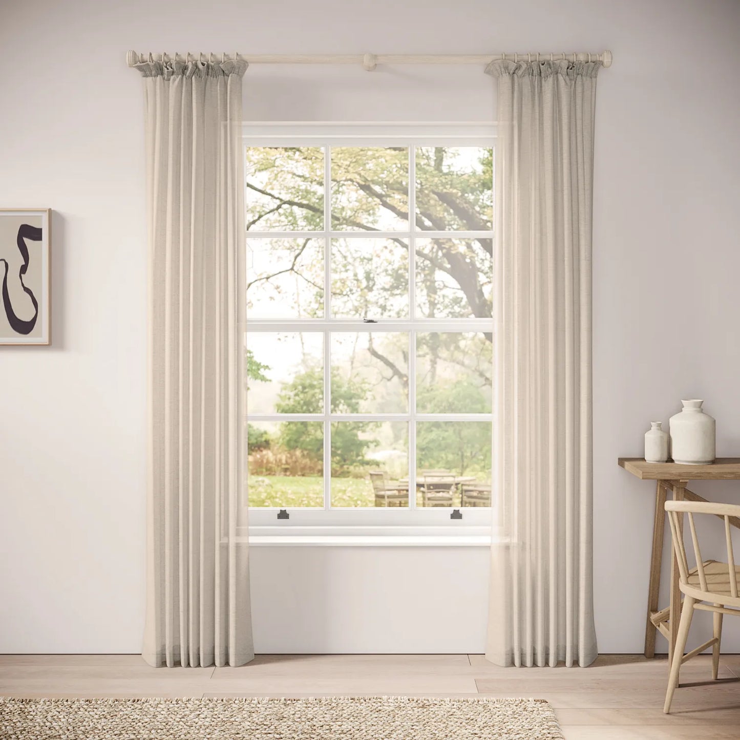 Cwtch Curtains - Slubby Sheer - Oatmilk