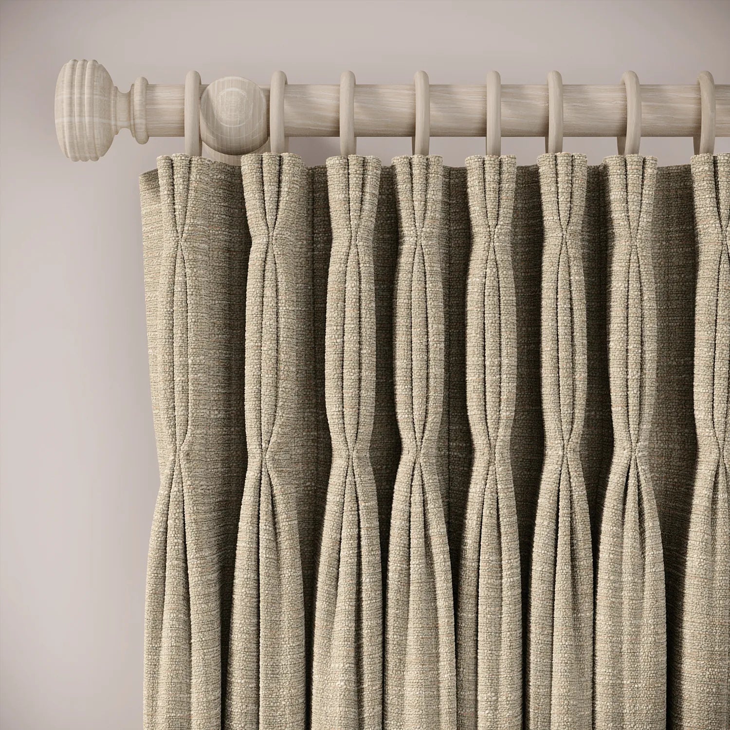 Double Dutch Curtains - Eco Boucle - Tabby Cat