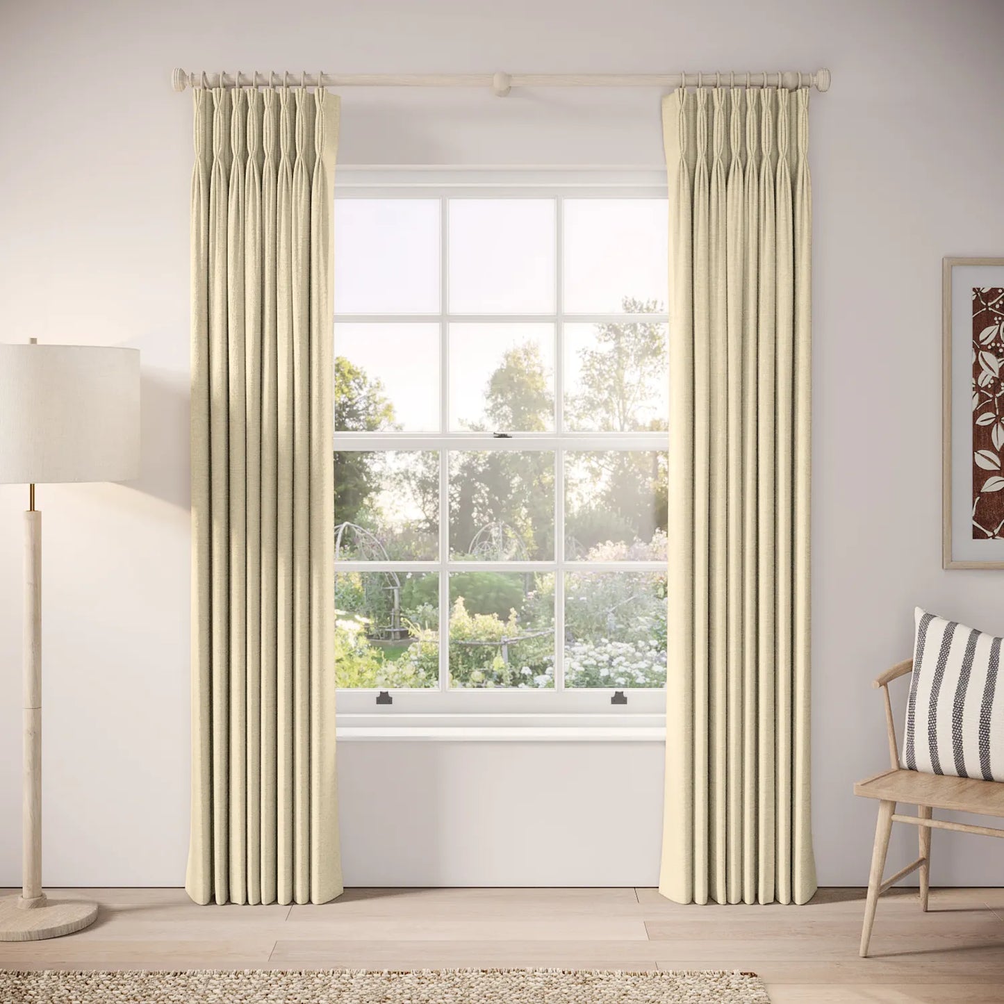 Double Dutch Curtains - Eco Boucle - Viennese Whirl