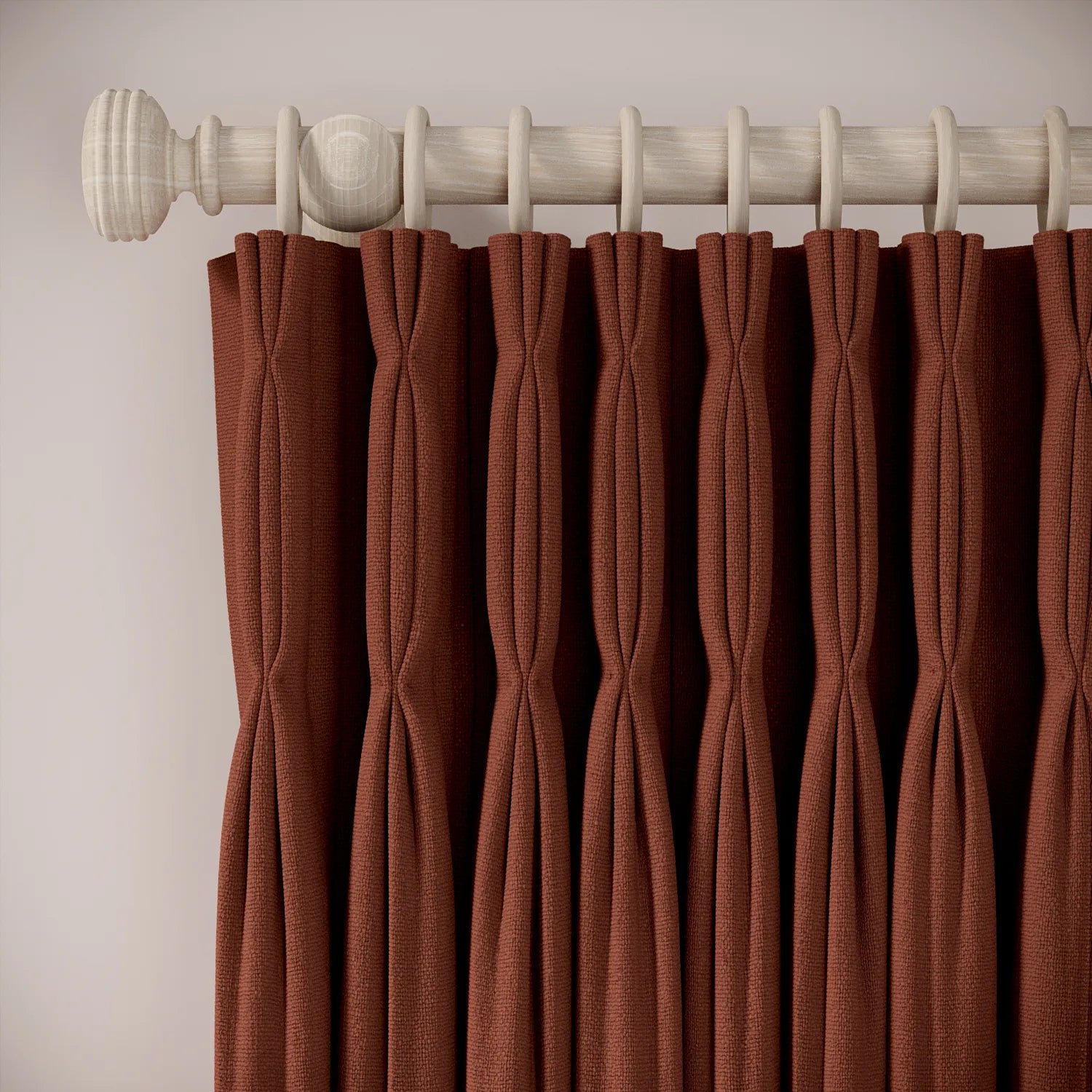 Double Dutch Curtains - Eco Weave - Brimstone