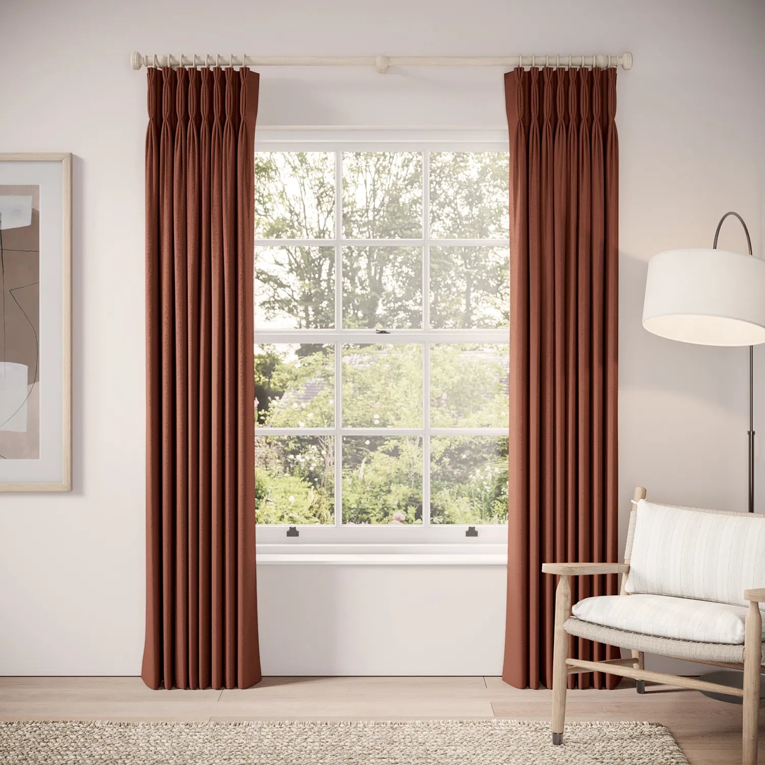 Double Dutch Curtains - Eco Weave - Brimstone