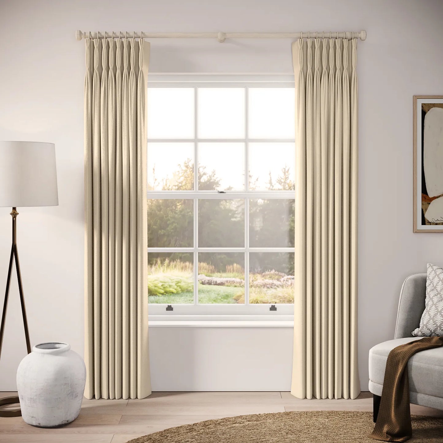 Double Dutch Curtains - Eco Weave - Limpet