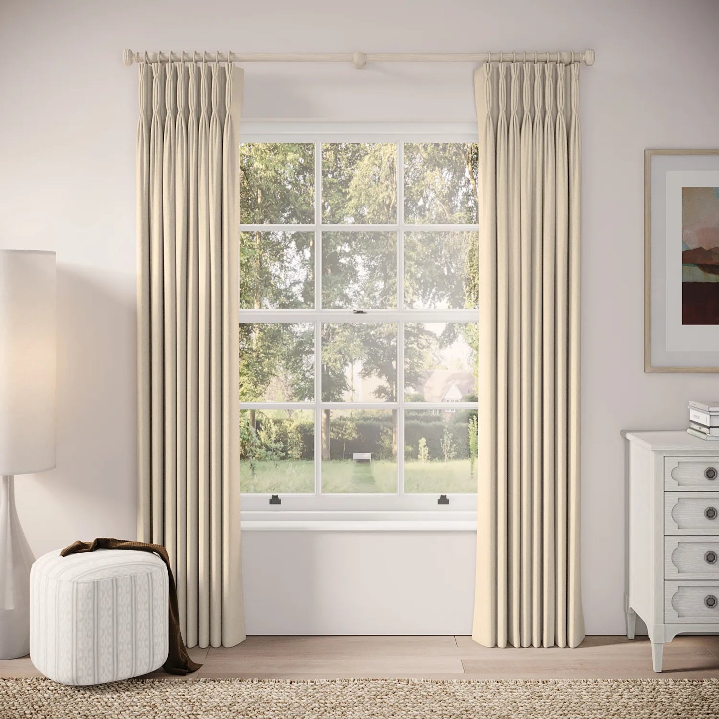 Double Dutch Curtains - House Fabric - Dunnock