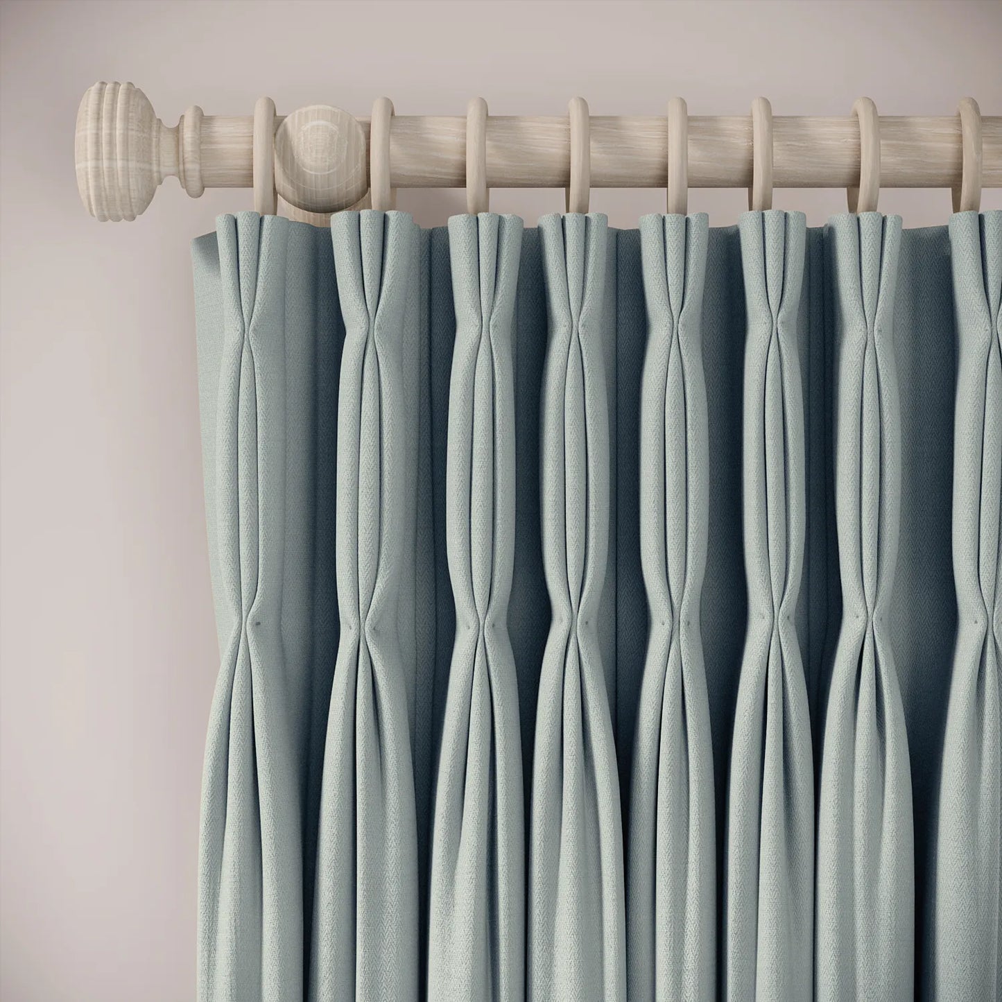 Double Dutch Curtains - Linen Blend - Cirrus