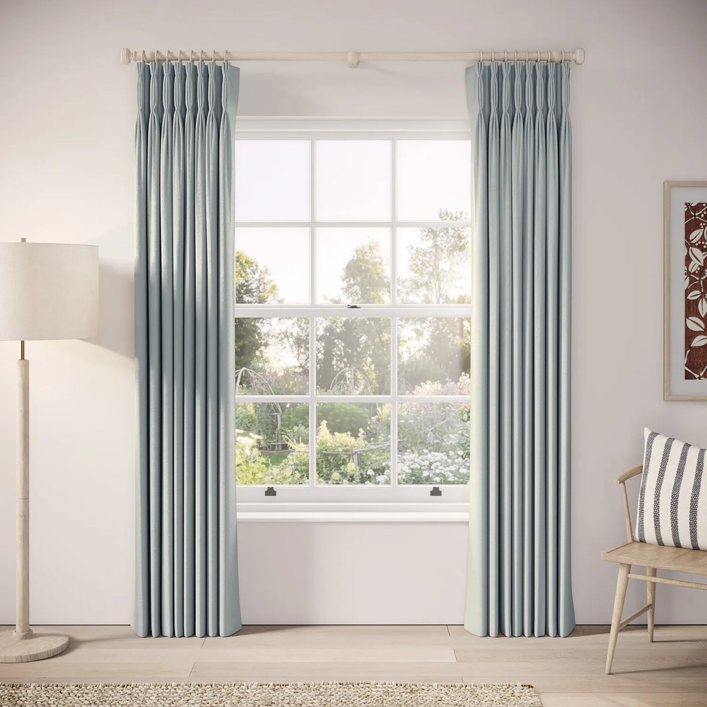 Double Dutch Curtains - Linen Blend - Cirrus