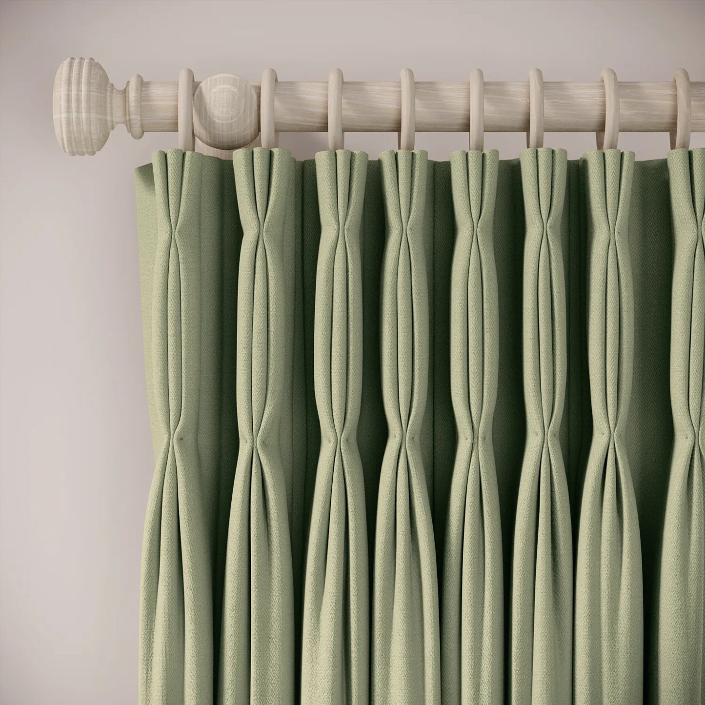 Double Dutch Curtains - Linen Blend - Mint Julep