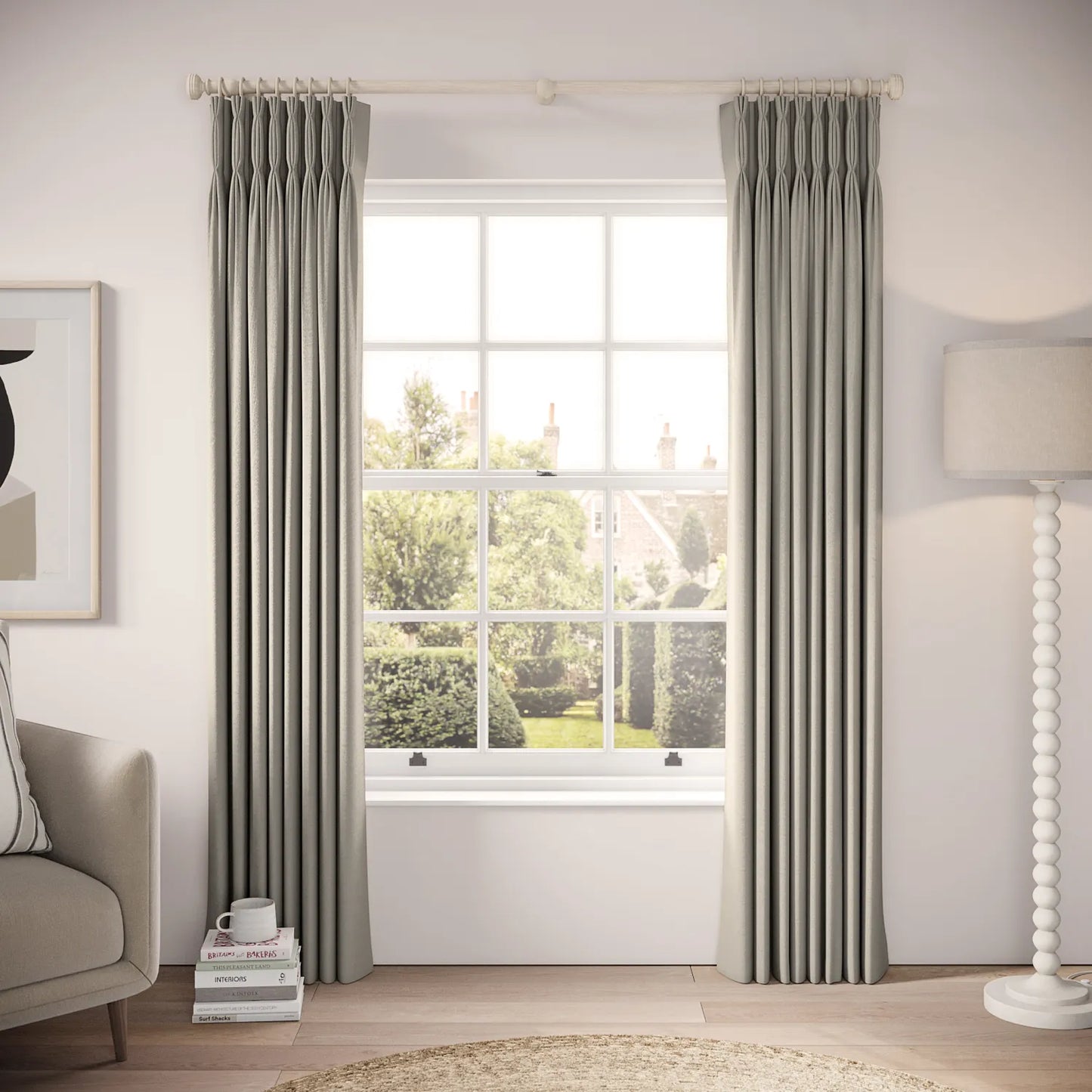 Double Dutch Curtains - Linen Blend - Simmer