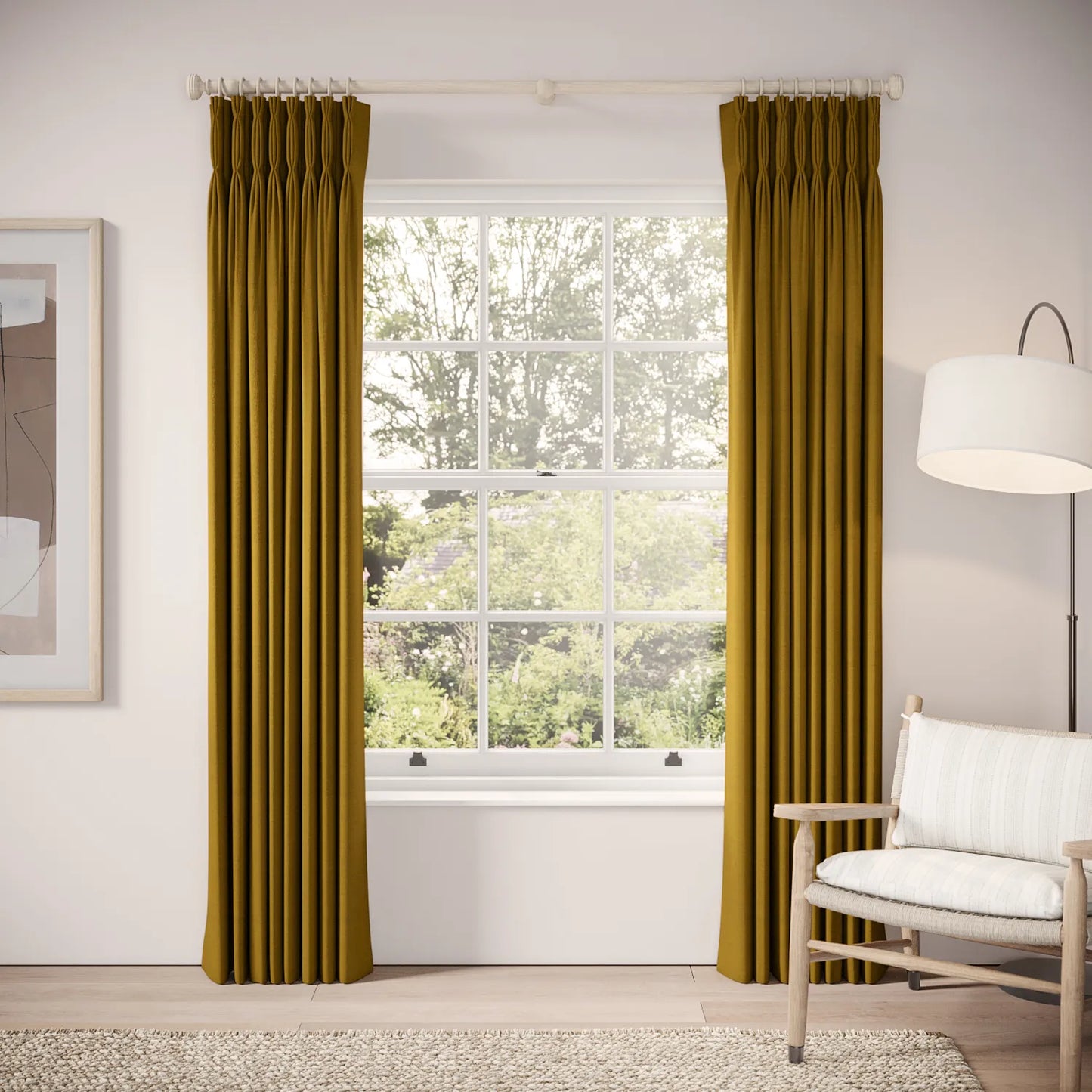 Double Dutch Curtains - Pure Linen - Cezanne