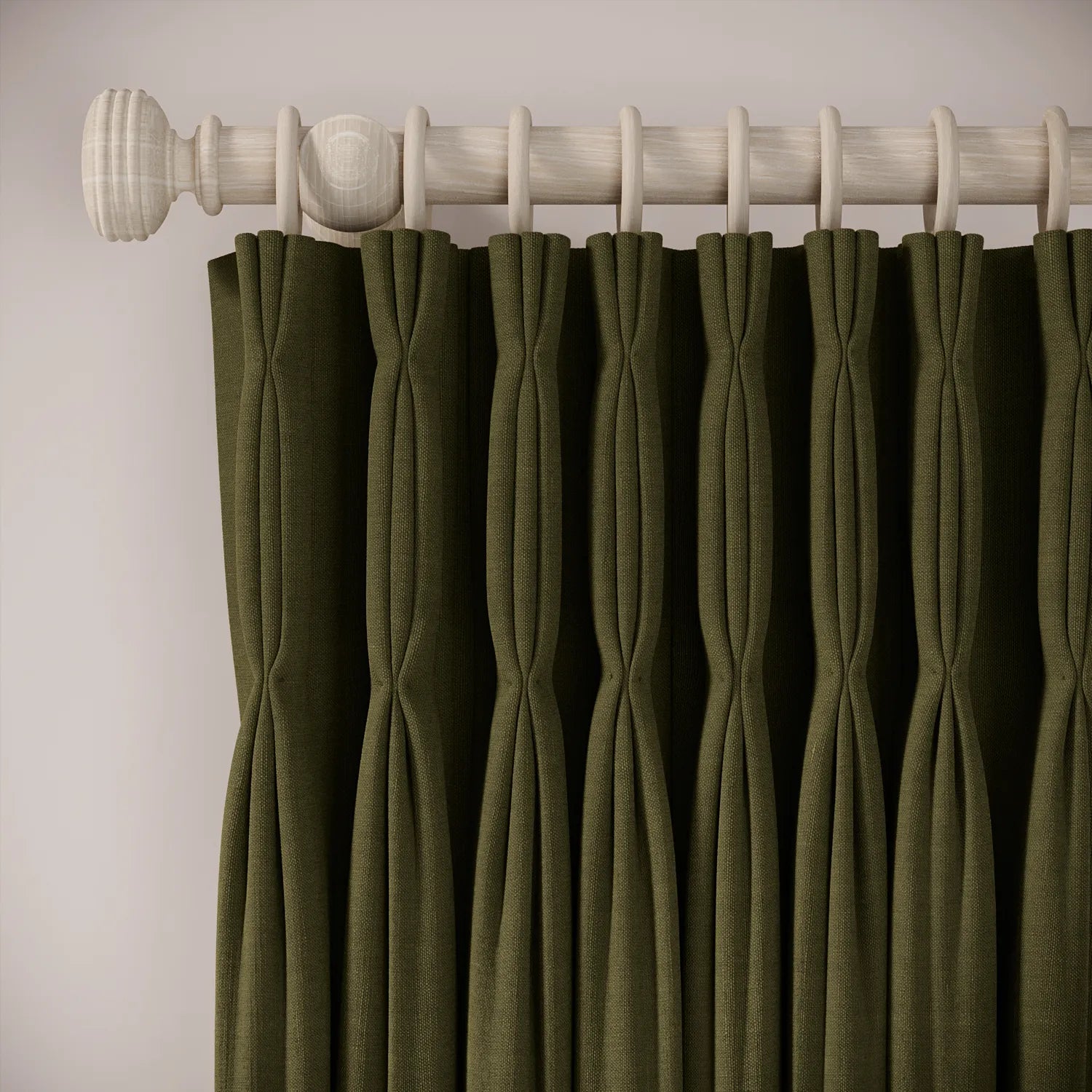 Double Dutch Curtains - Pure Linen - Mossify
