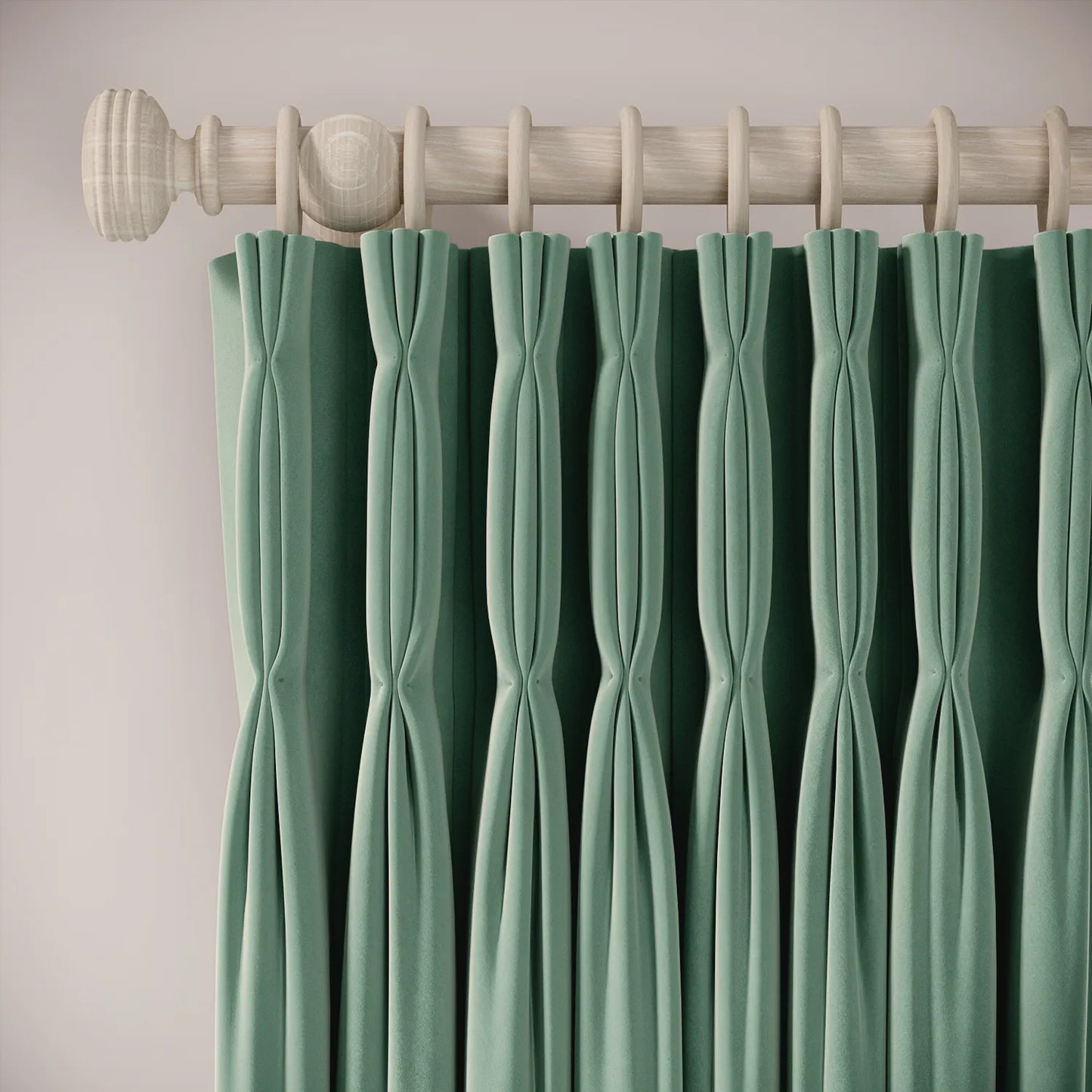 Double Dutch Curtains - Soft Velvet - Mid-horizon