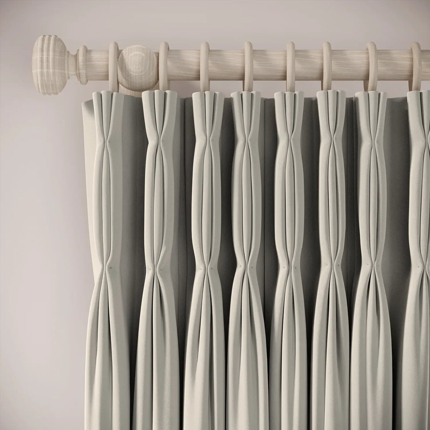 Double Dutch Curtains - Soft Velvet - Mog