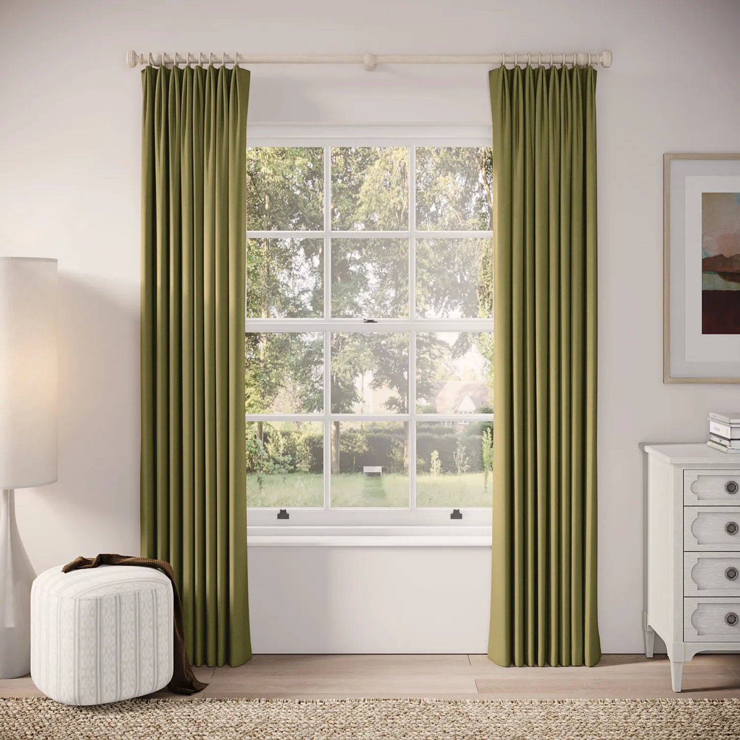 Fido Curtains - Brushed Cotton - Cricket