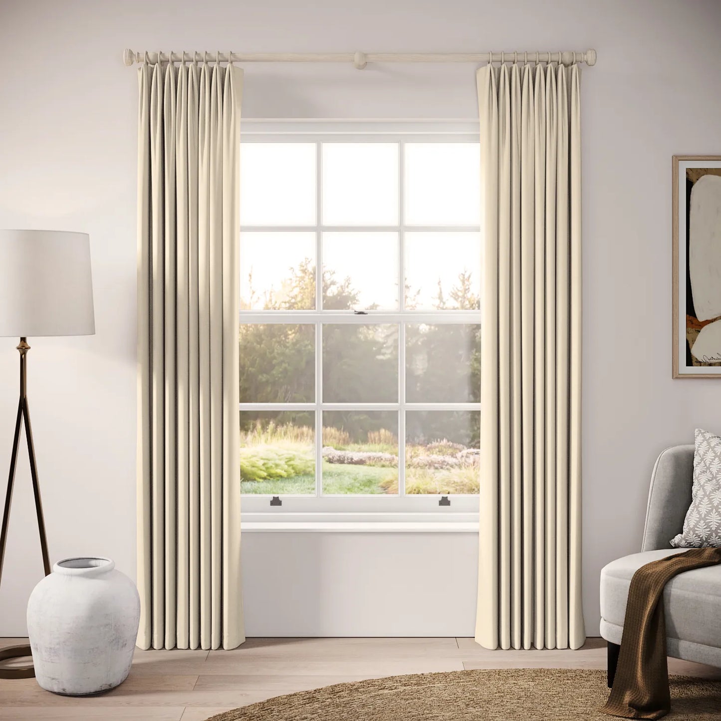 Fido Curtains - Brushed Cotton - Eggbox