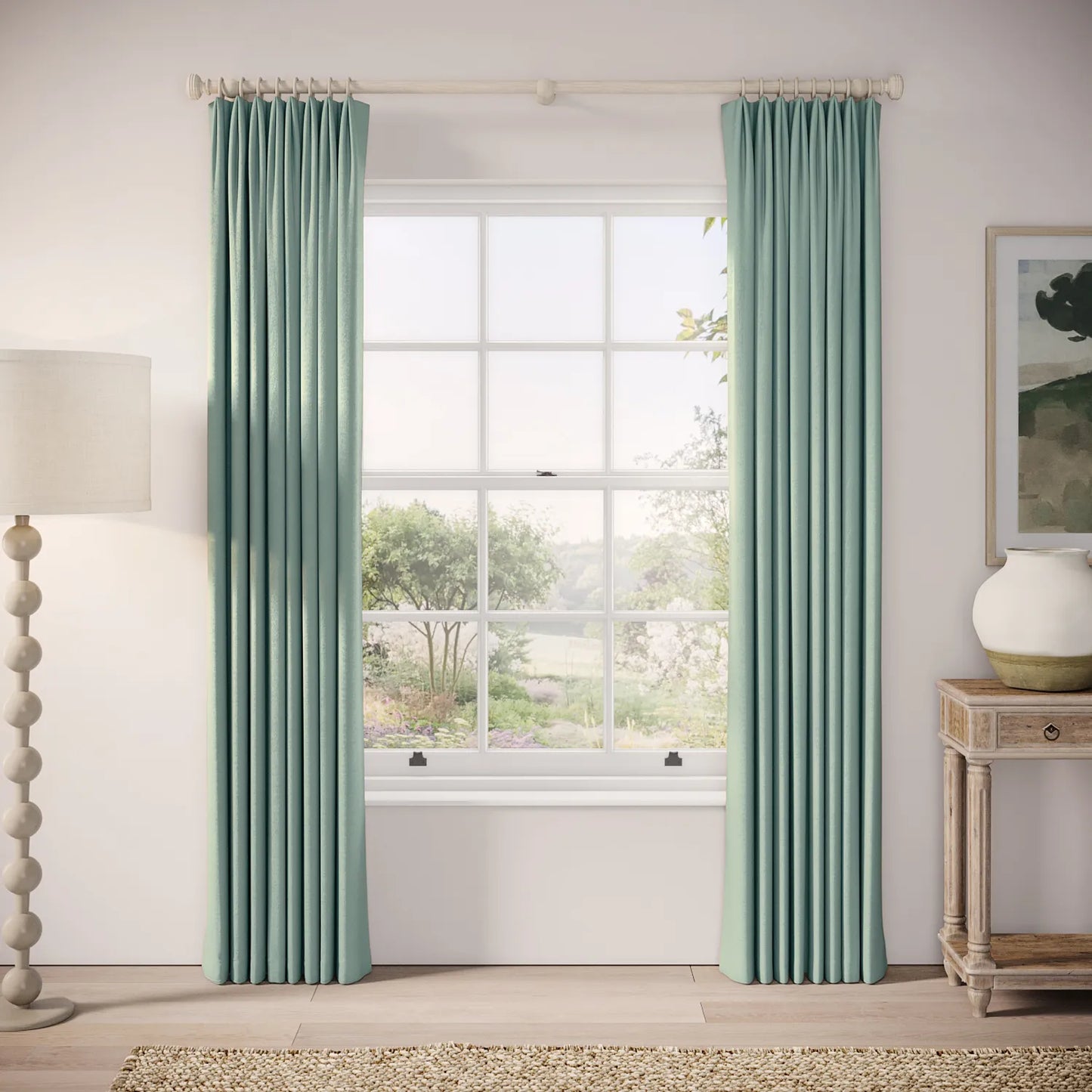 Fido Curtains - Linen Blend - Rockpool