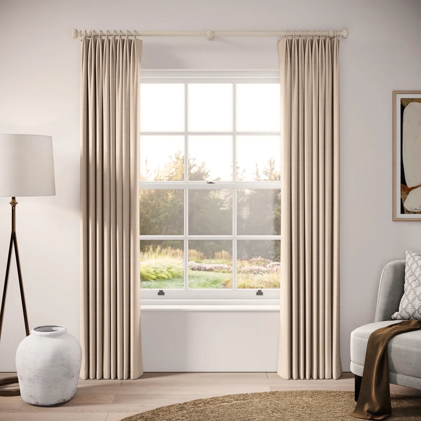 Fido Curtains - Pure Linen - Conch
