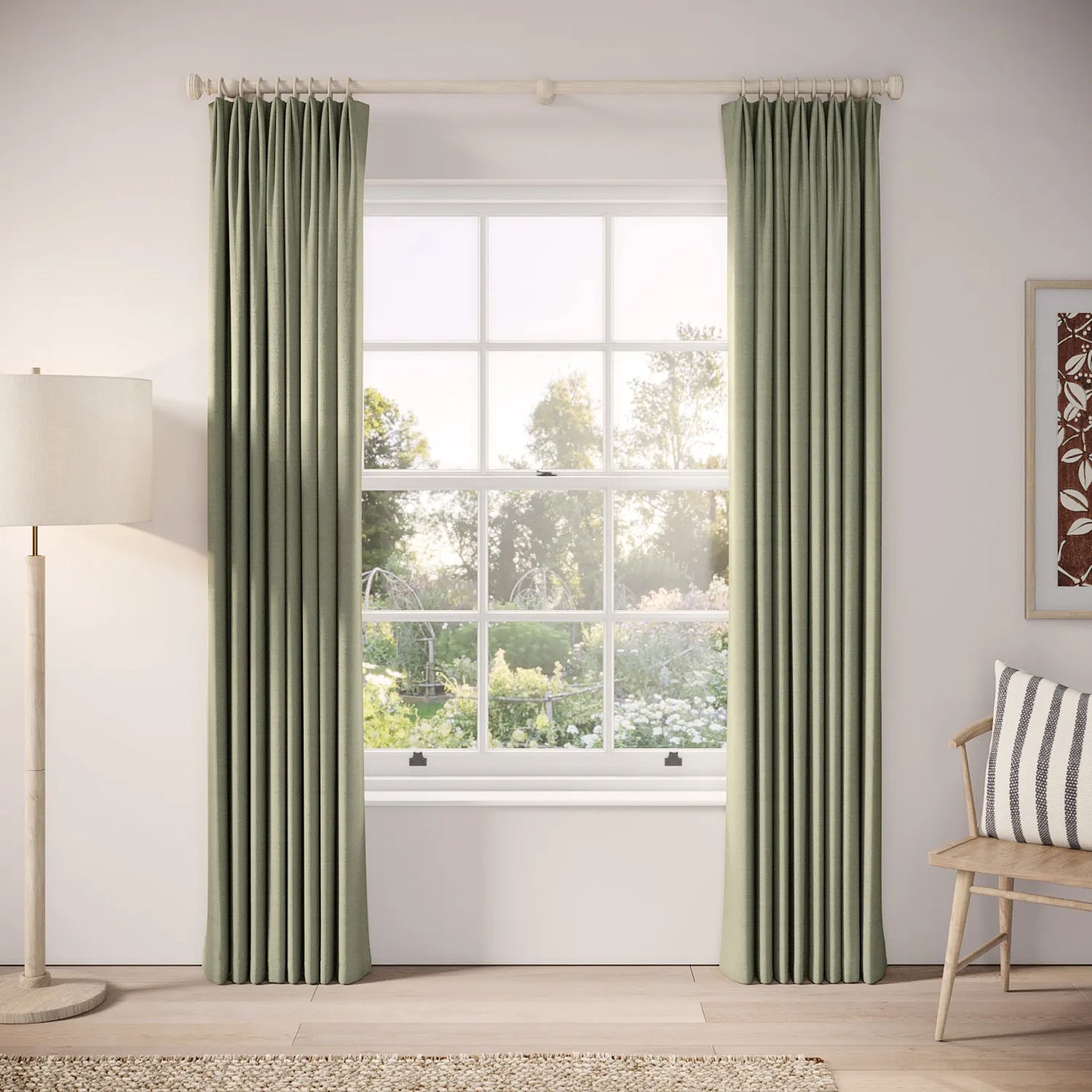 Fido Curtains - Pure Linen - Herbal