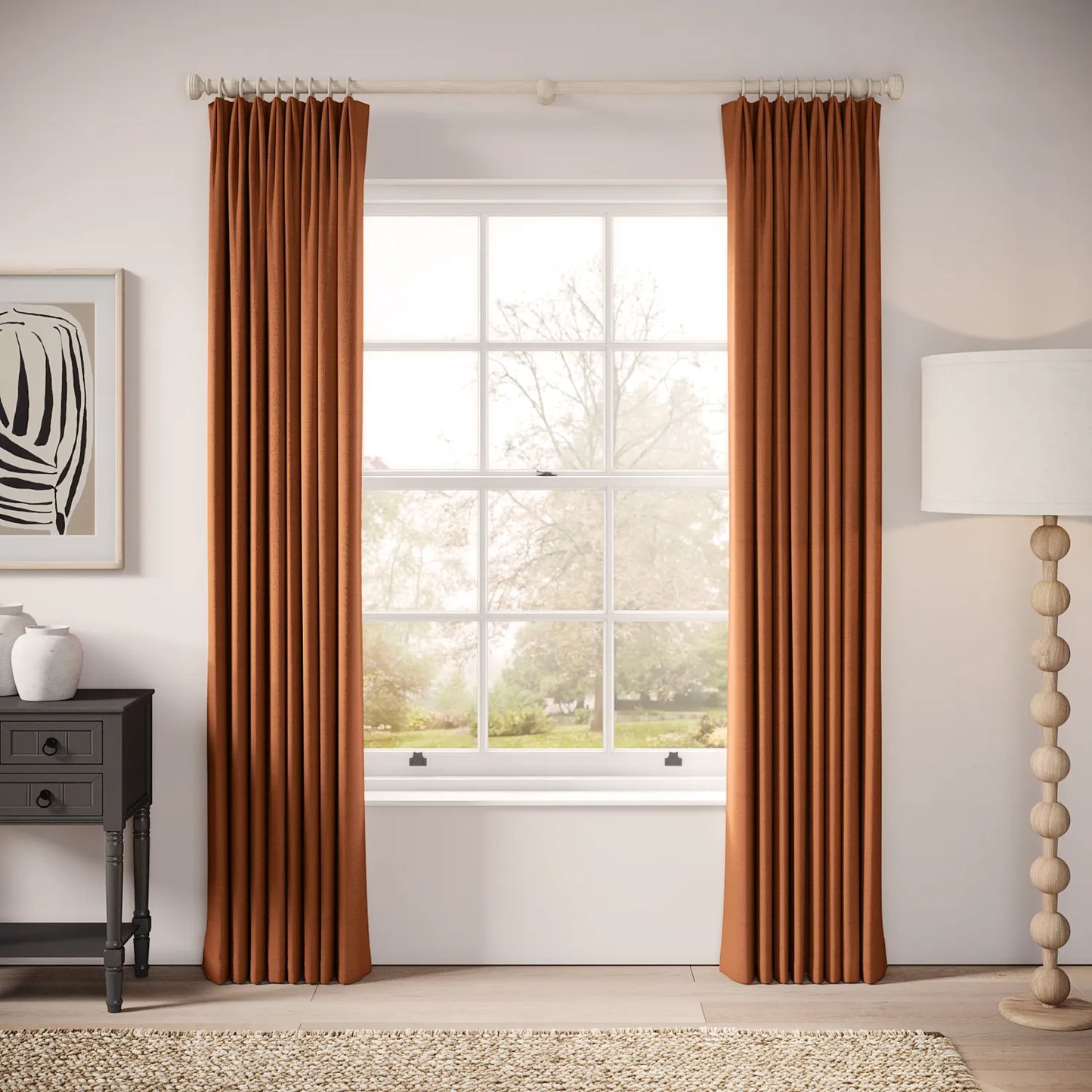 Fido Curtains - Pure Linen - Rusty Bucket