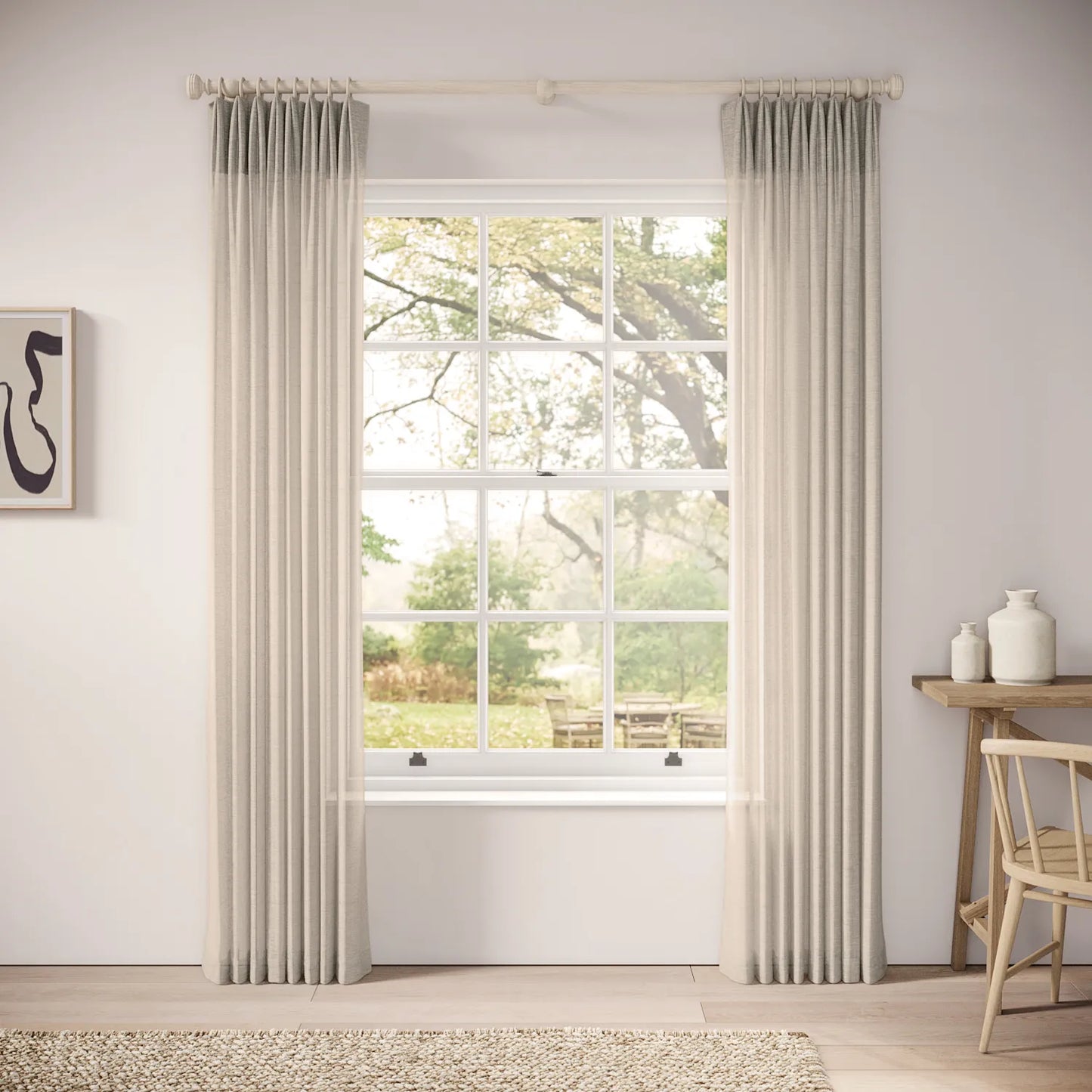 Fido Curtains - Slubby Sheer - Oatmilk