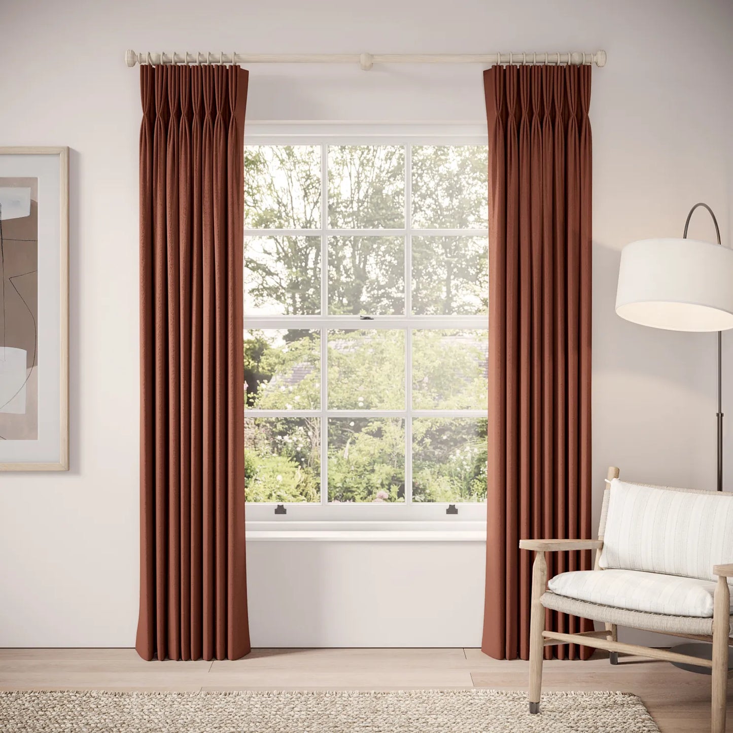 His Nibs Curtains - Eco Weave - Brimstone