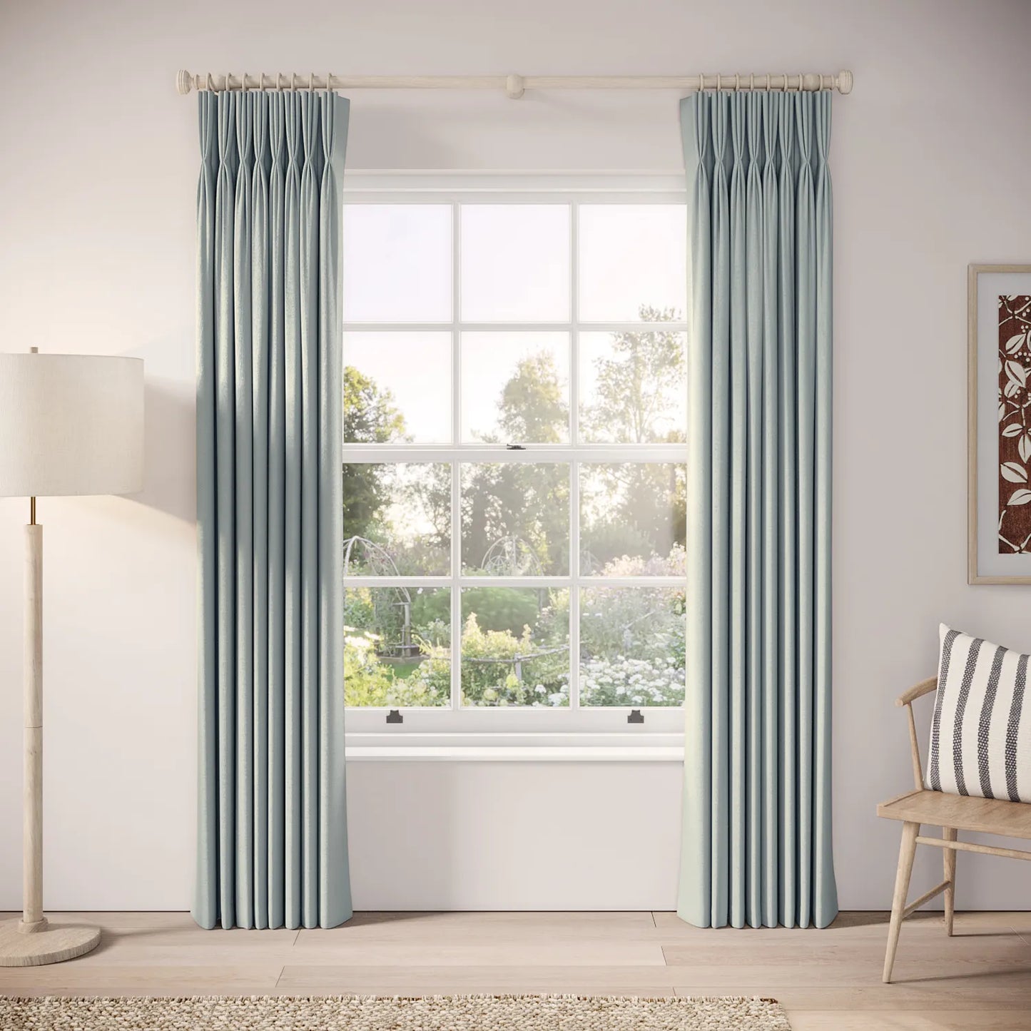 His Nibs Curtains - Linen Blend - Cirrus