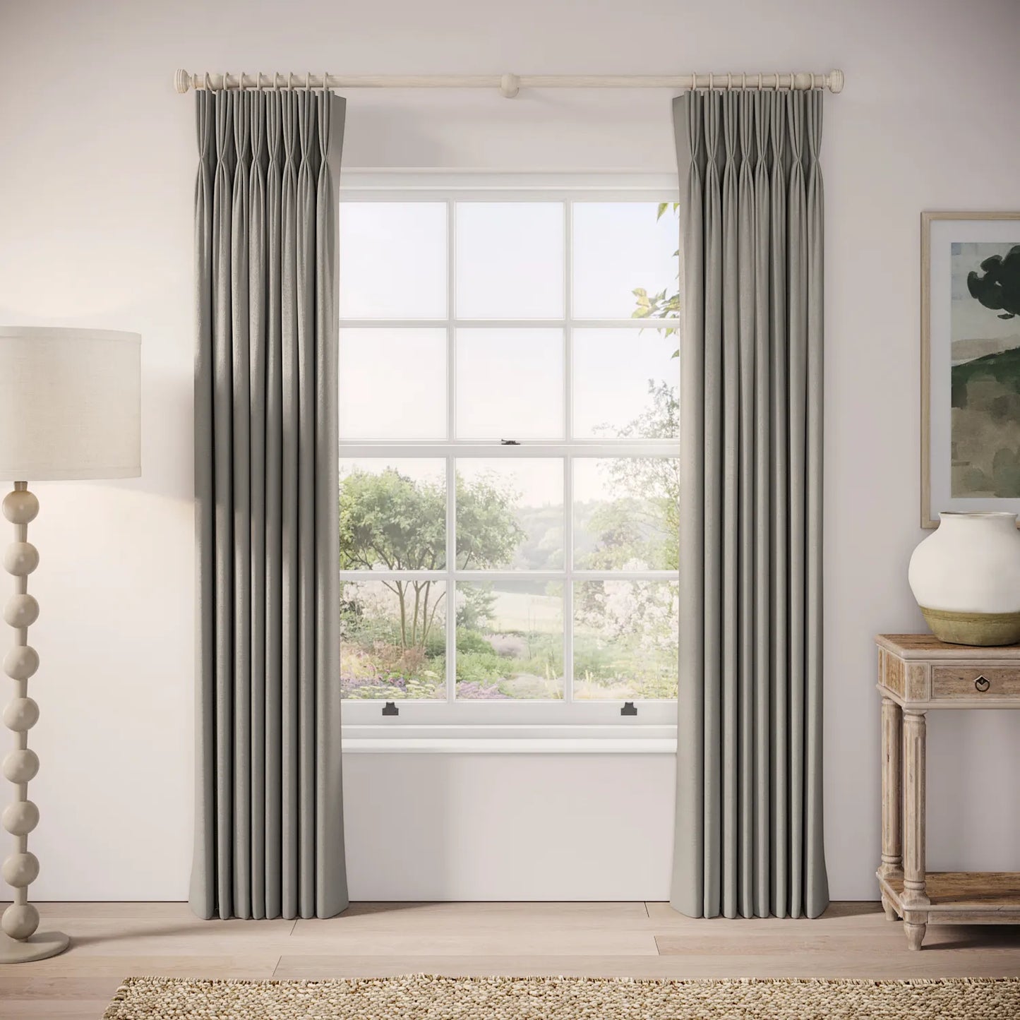 His Nibs Curtains - Linen Blend - St Clements