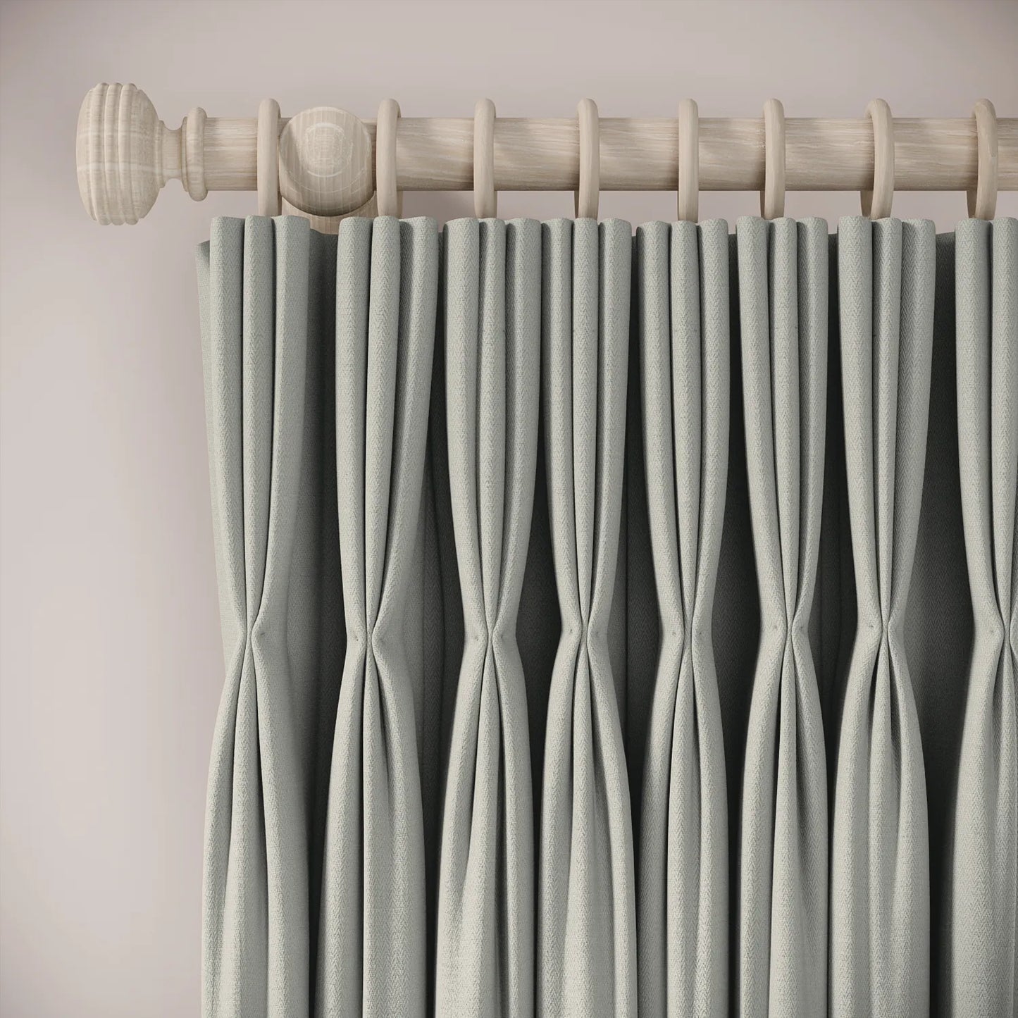 His Nibs Curtains - Linen Blend - Villa Blue