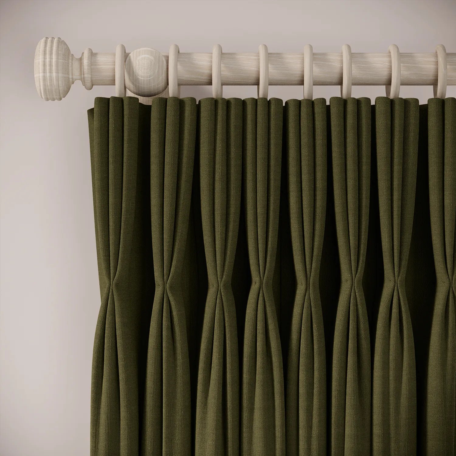 His Nibs Curtains - Pure Linen - Mossify