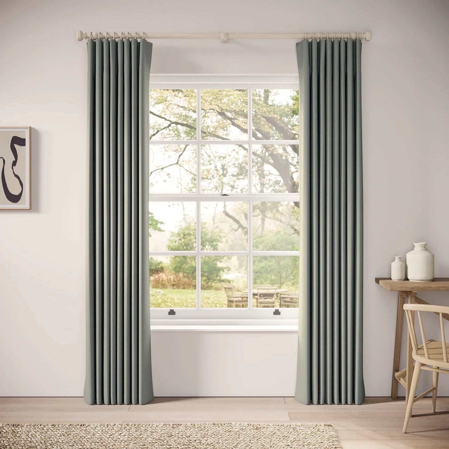 Lazy Sunday Curtains - Brushed Cotton - Ariel