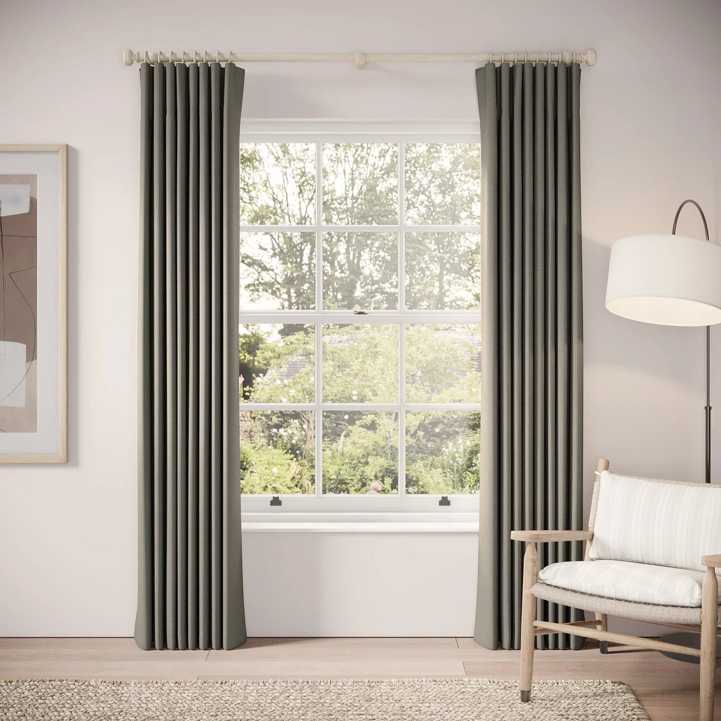 Lazy Sunday Curtains - Brushed Cotton - Stratus