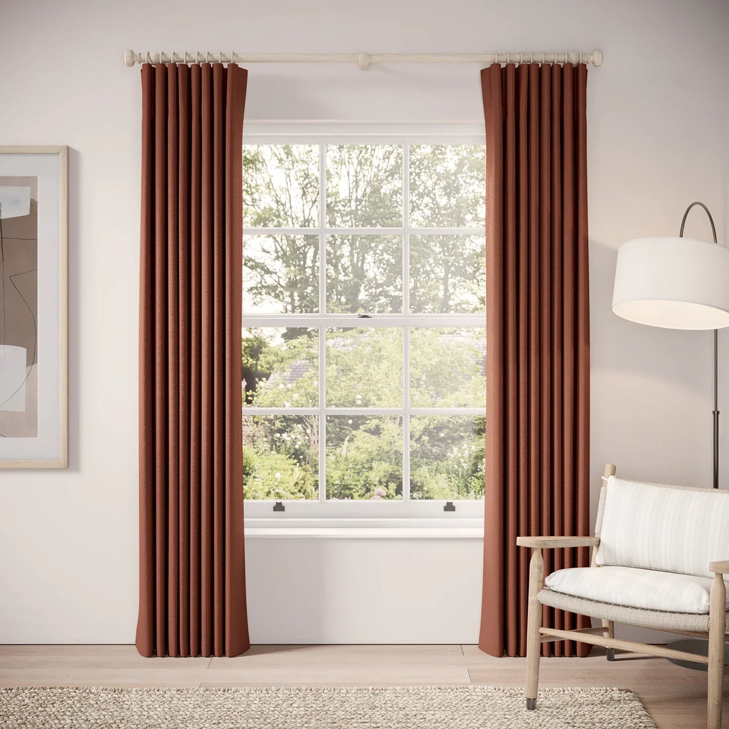 Lazy Sunday Curtains - Eco Weave - Brimstone