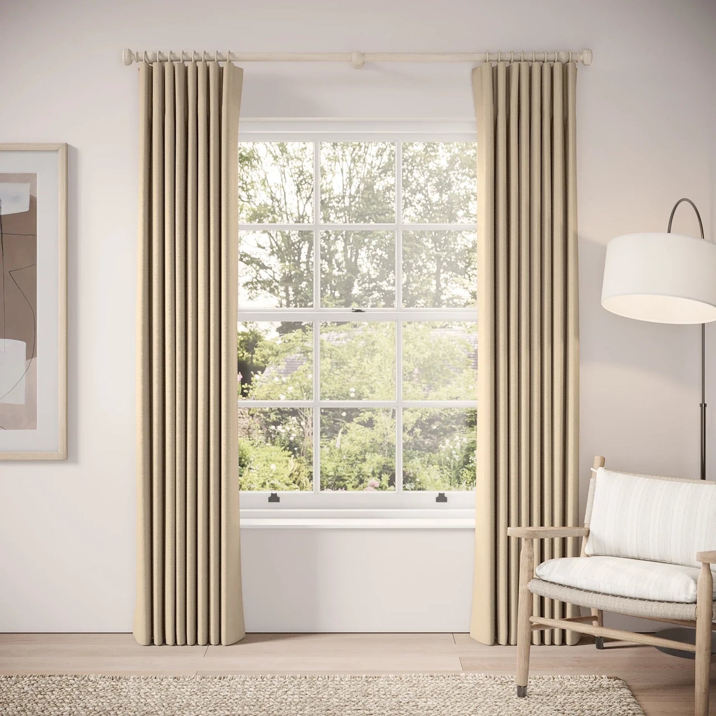 Lazy Sunday Curtains - Eco Weave - Milky Coffee