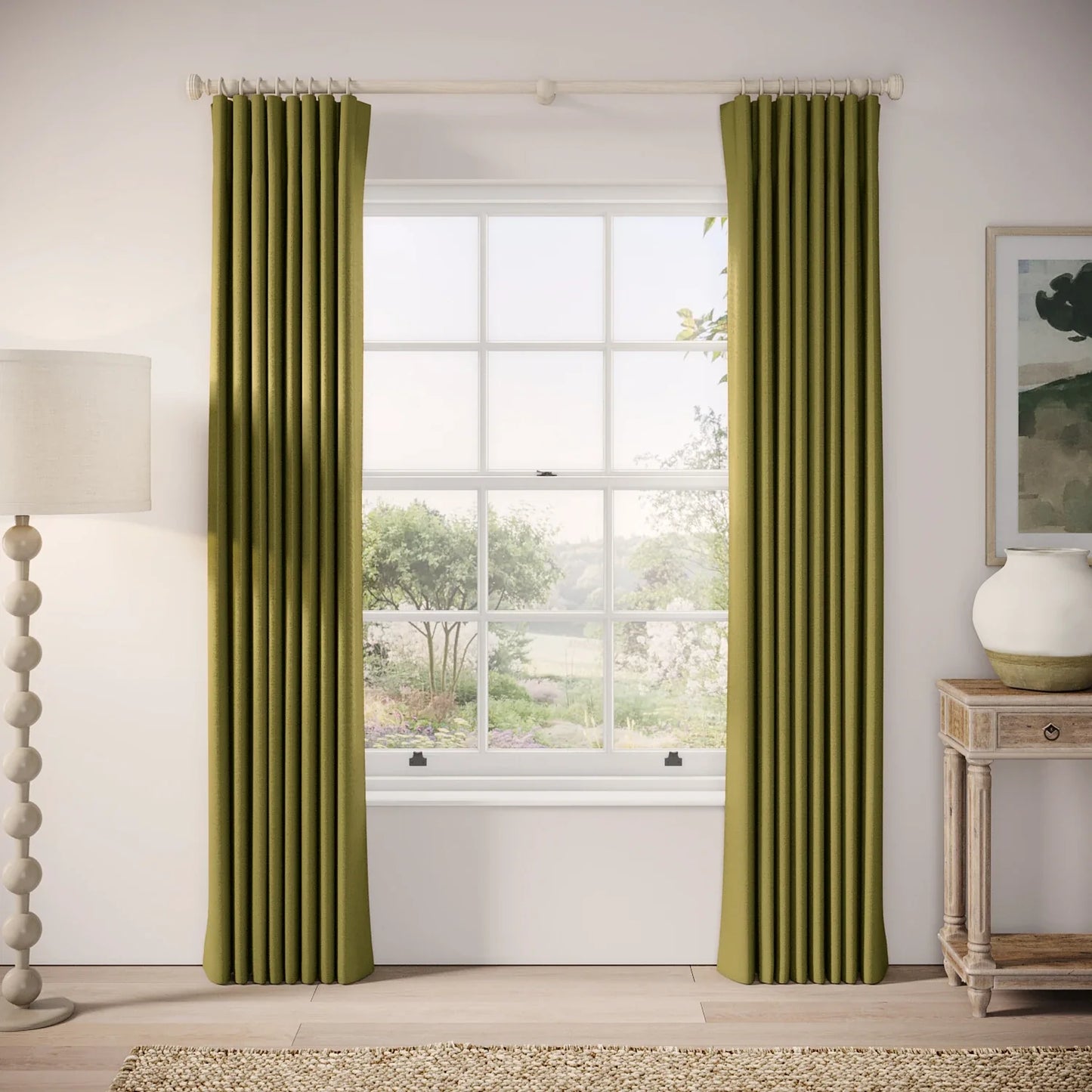 Lazy Sunday Curtains - Eco Weave - Thyme Lord