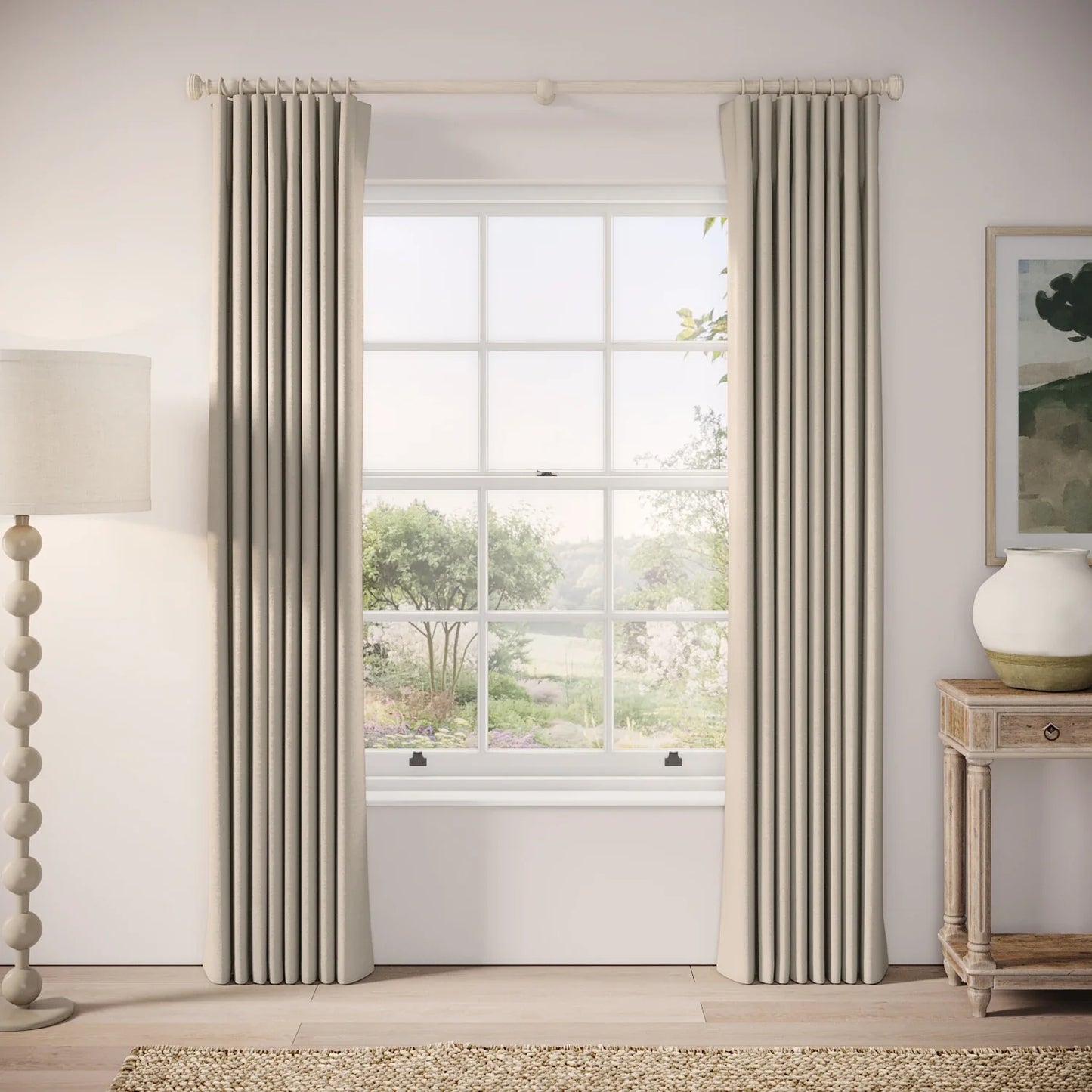 Lazy Sunday Curtains - Linen Blend - Skimming