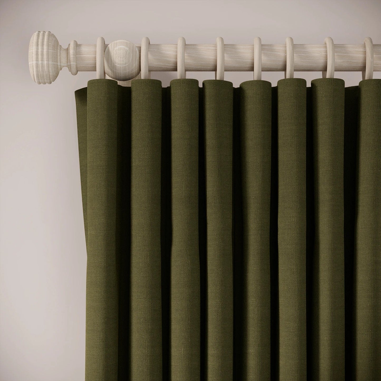Lazy Sunday Curtains - Pure Linen - Mossify