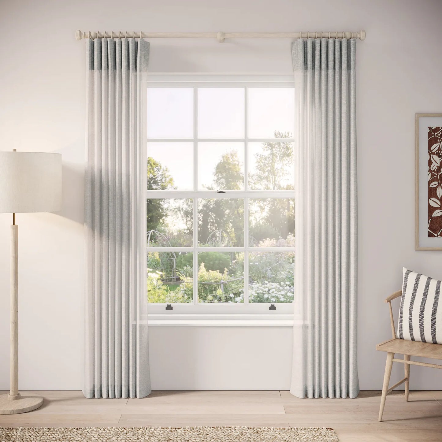 Lazy Sunday Curtains - Slubby Sheer - Reykjavik