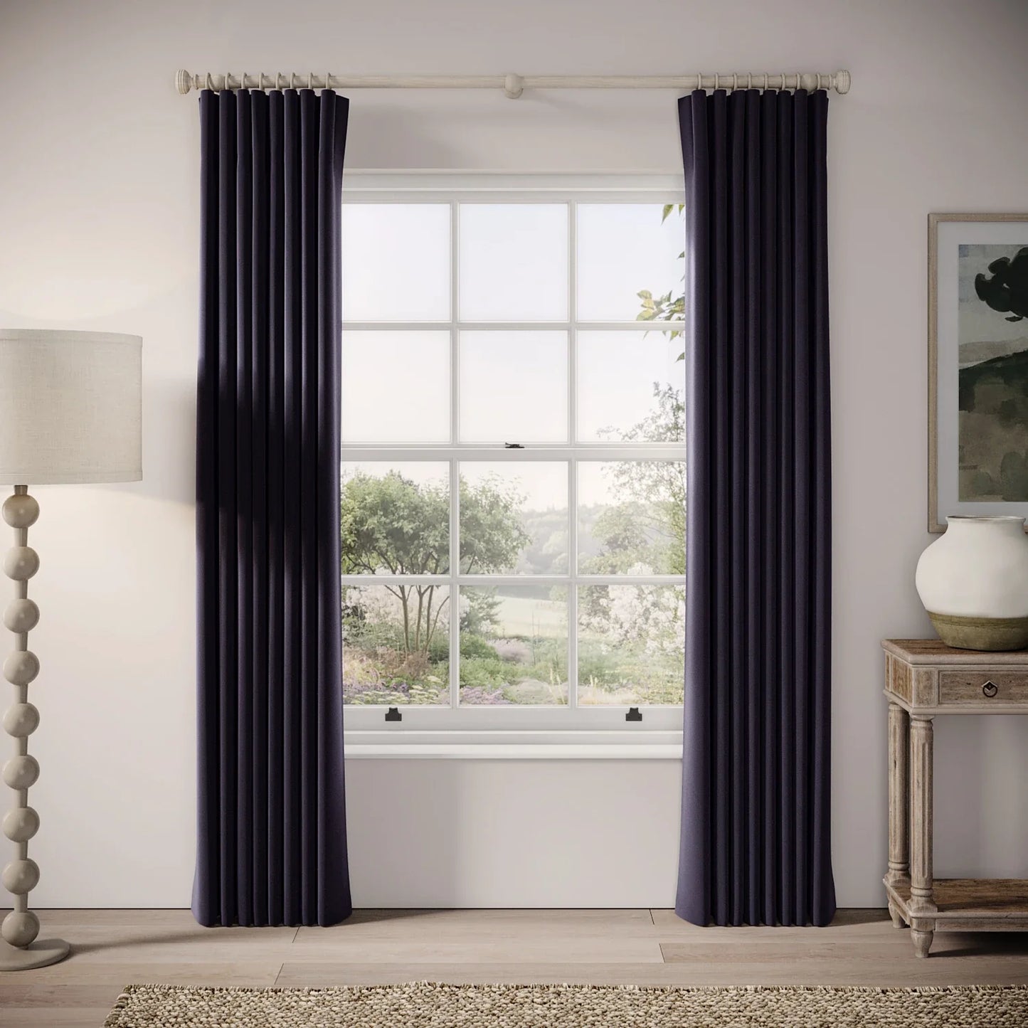 Lazy Sunday Curtains - Soft Velvet - Bramble Jam