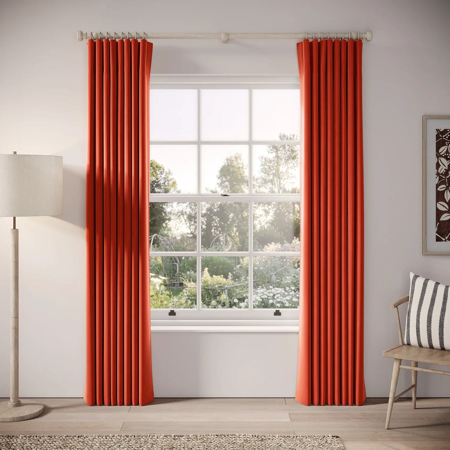Lazy Sunday Curtains - Soft Velvet - Logburner