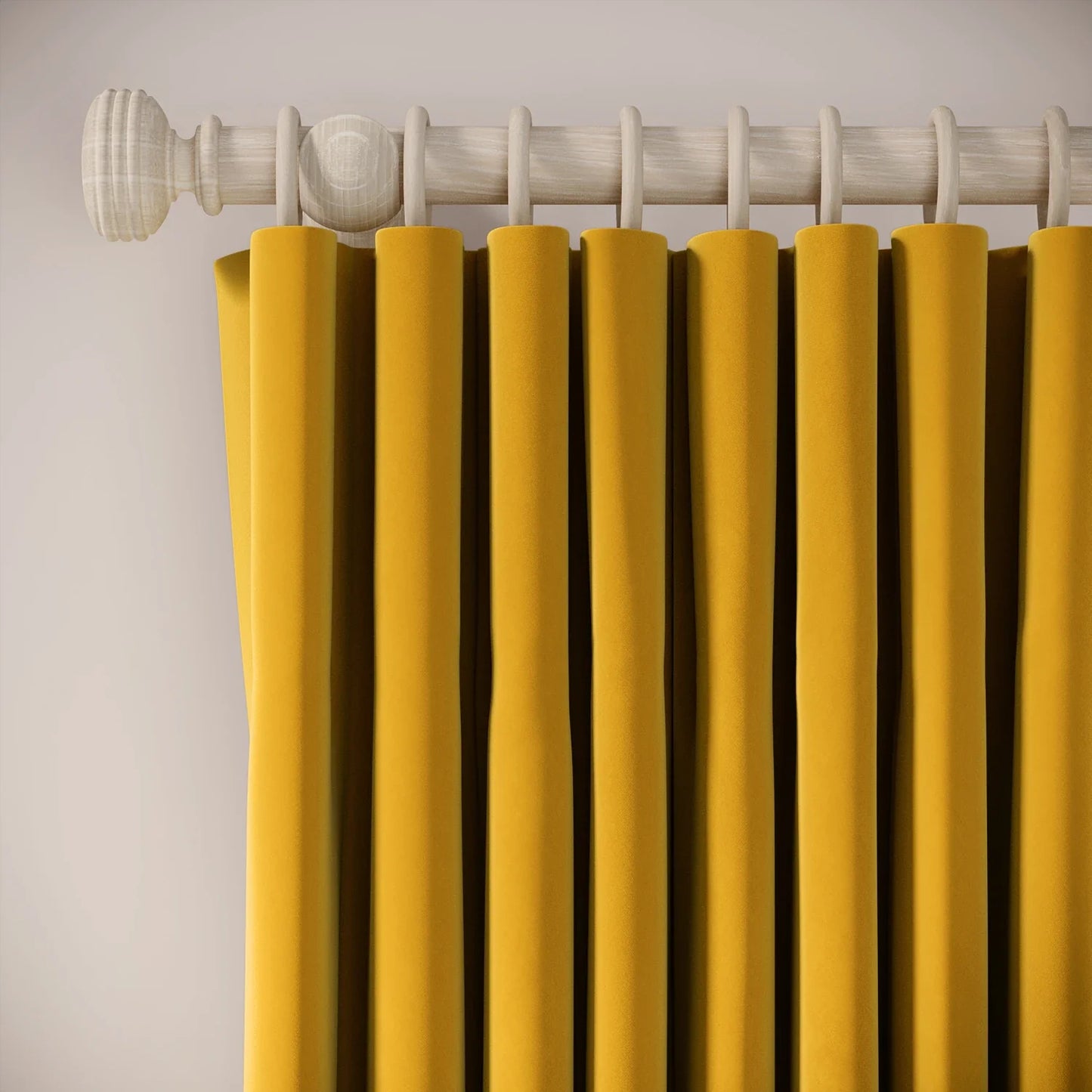 Lazy Sunday Curtains - Soft Velvet - Mustardseed