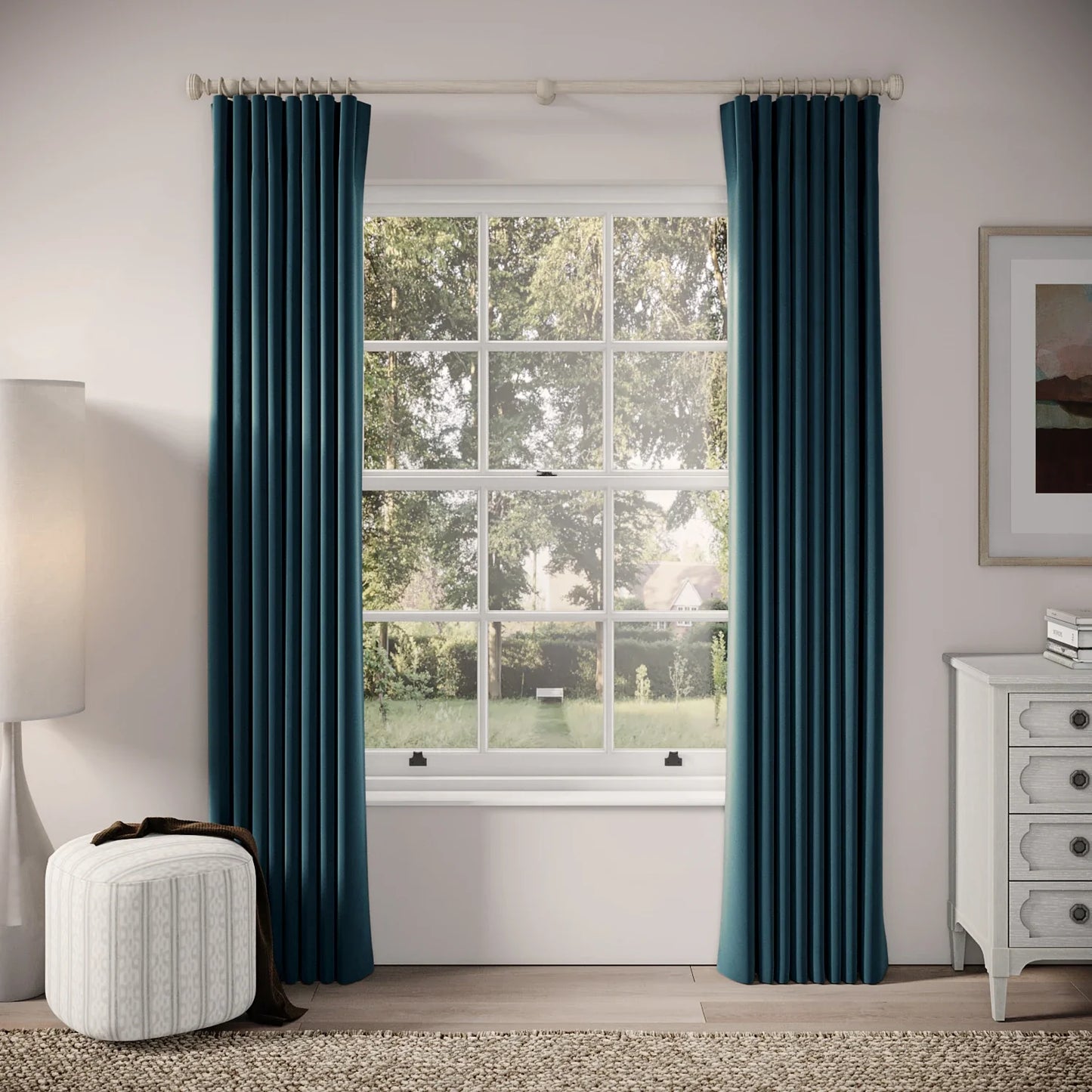 Lazy Sunday Curtains - Soft Velvet - Reef